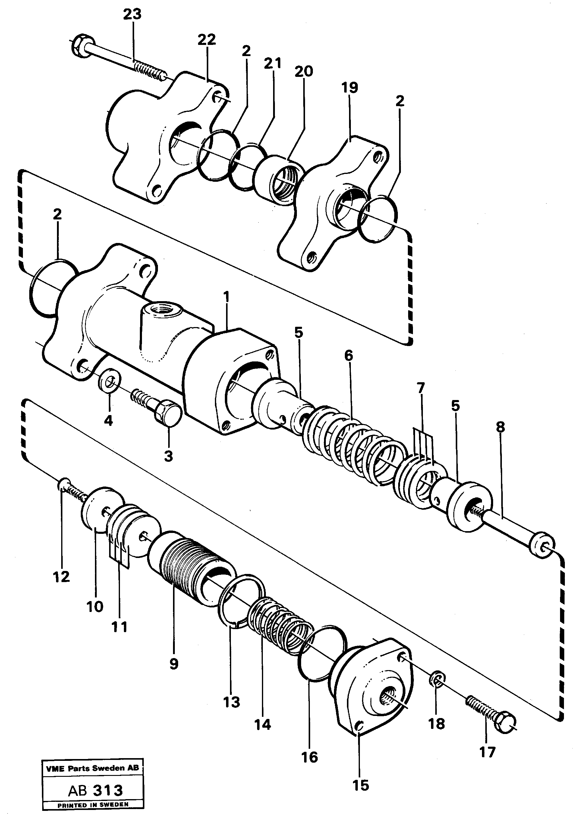 Схема запчастей Volvo L50 - 9963 Float position valve L50 L50 S/N 6401- / 60301- USA