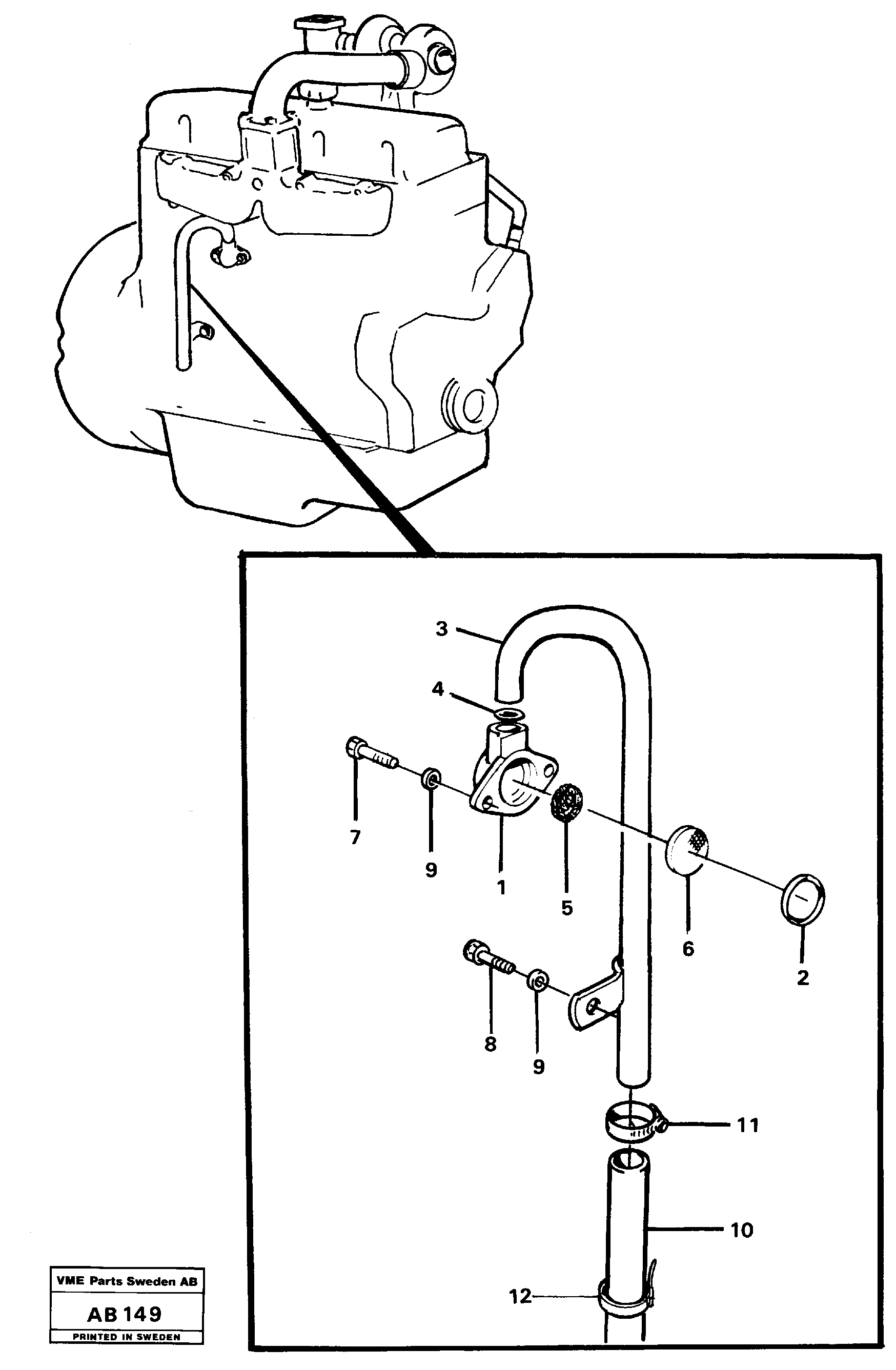 Схема запчастей Volvo L50 - 15682 Crankcase ventilation L50 L50 S/N 6401- / 60301- USA