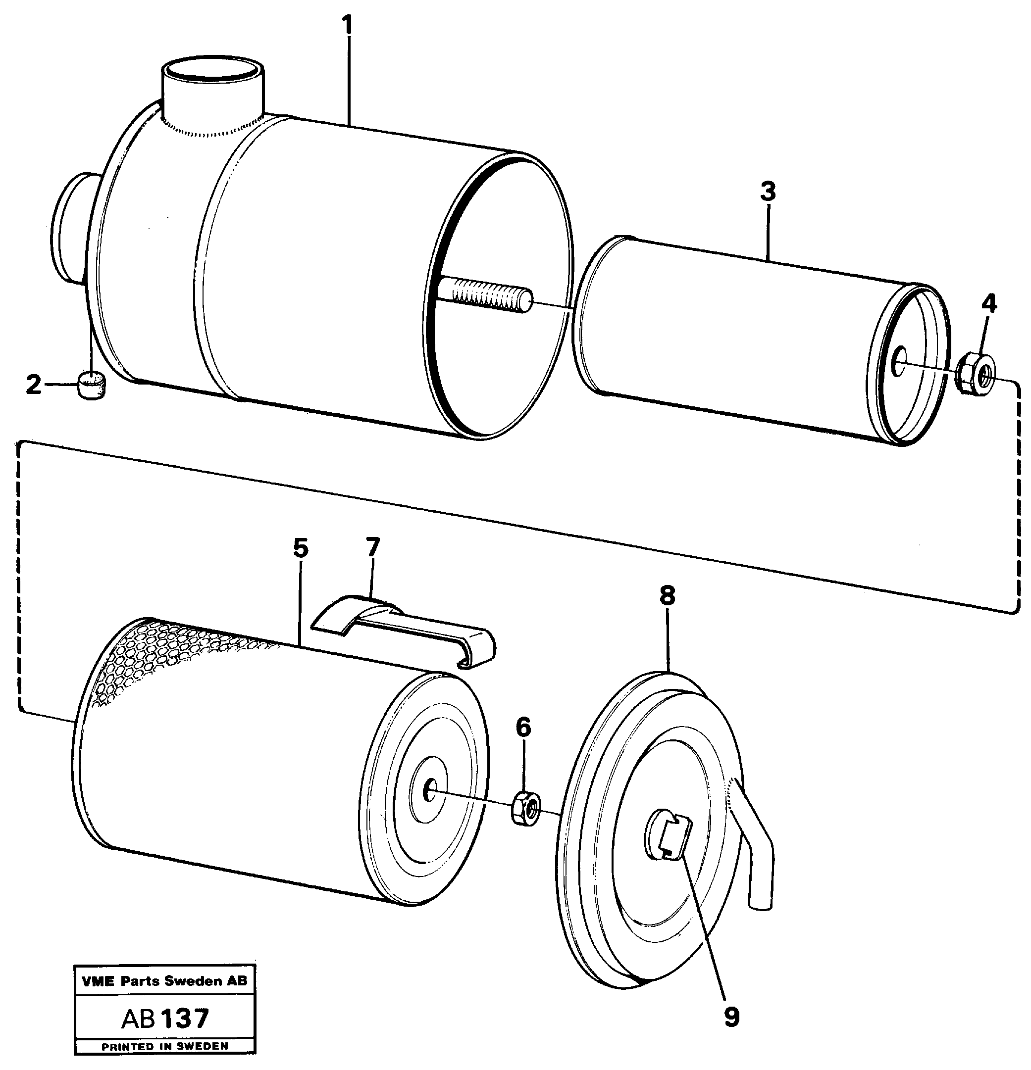Схема запчастей Volvo L50 - 5118 Фильтр воздушный L50 L50 S/N 6401- / 60301- USA