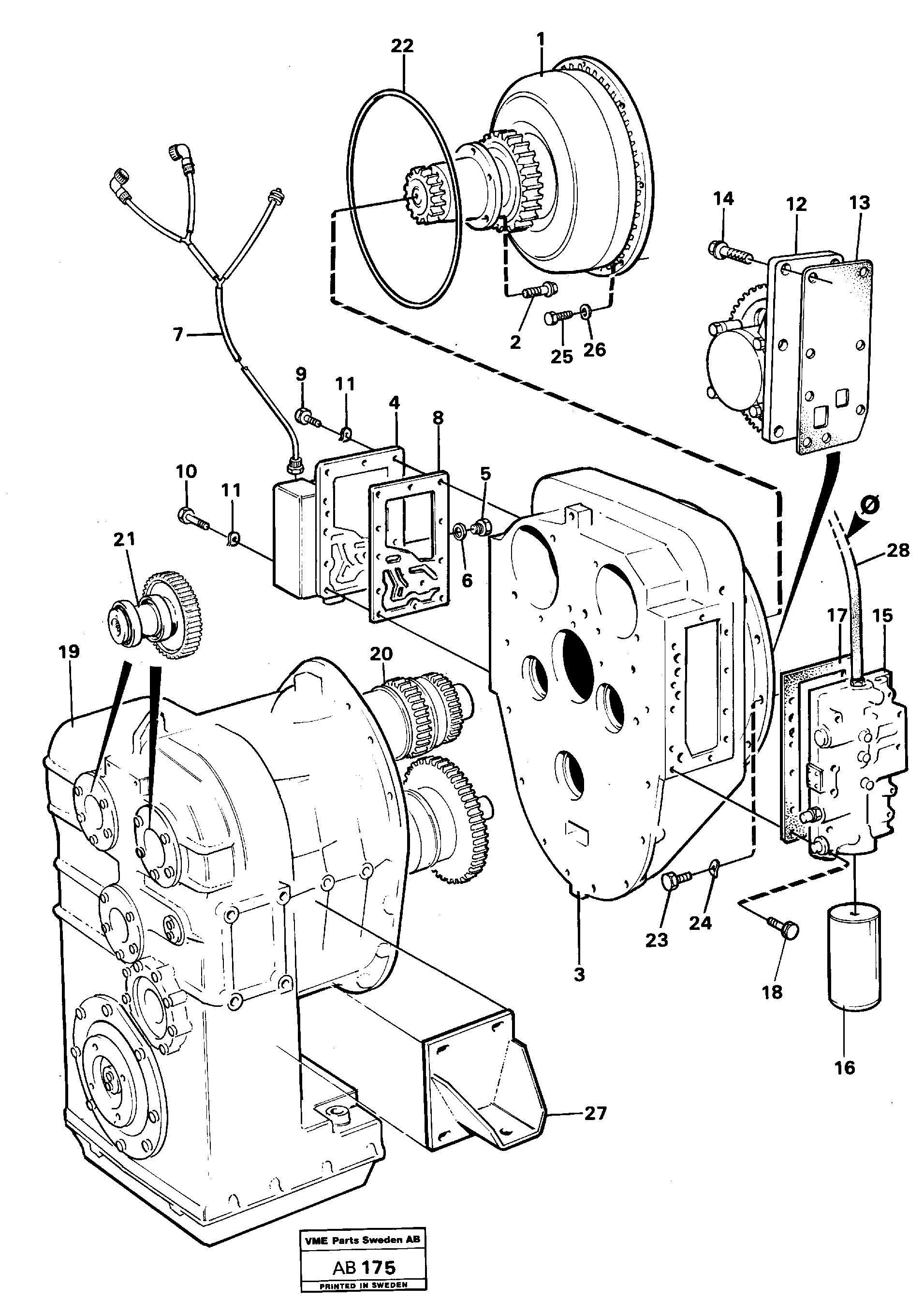 Схема запчастей Volvo L50 - 20975 Hydraulic transmission with fitting parts L50 L50 S/N 6401- / 60301- USA