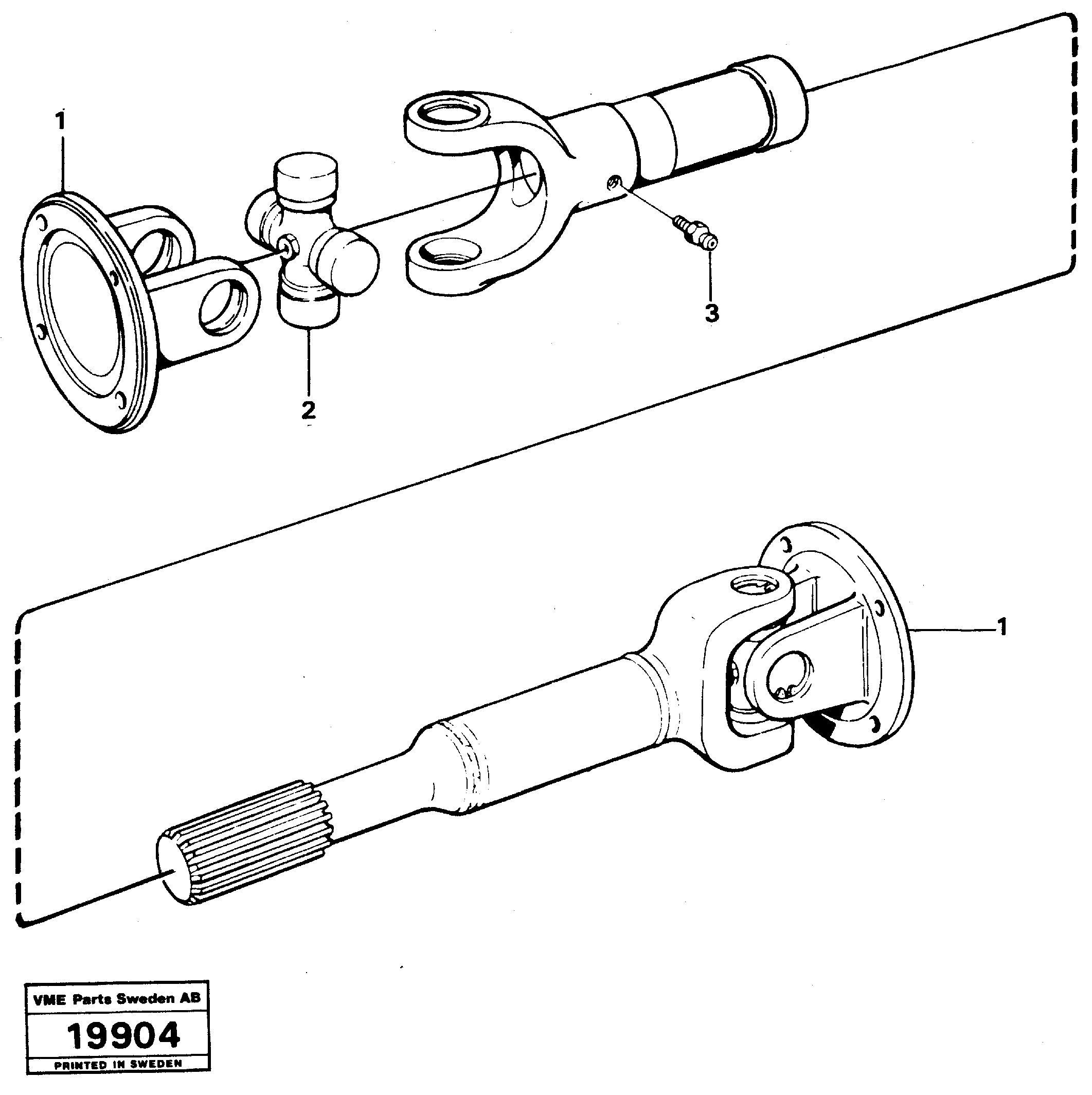 Схема запчастей Volvo L50 - 20029 Вал карданный L50 L50 S/N -6400/-60300 USA