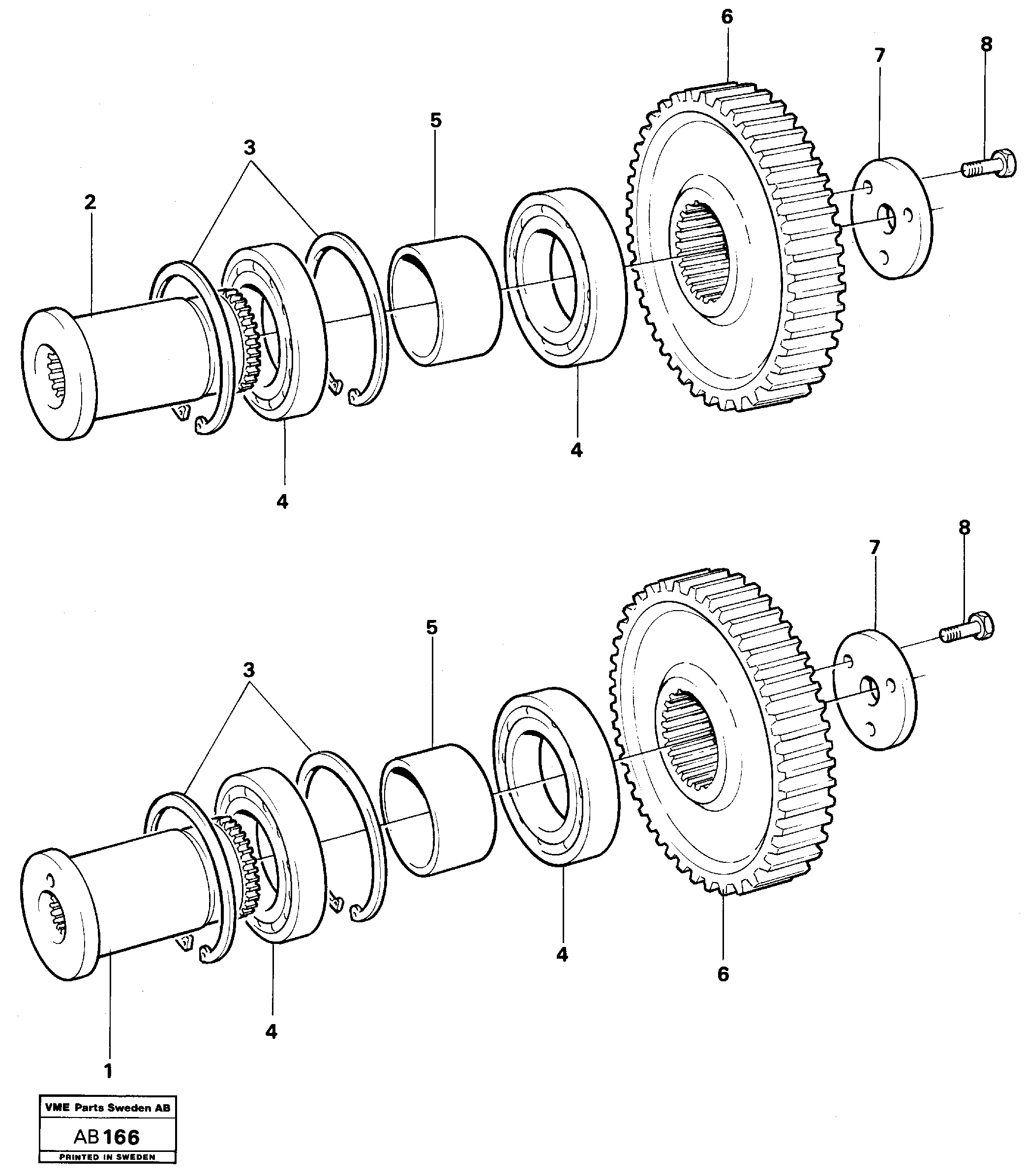 Схема запчастей Volvo L50 - 5149 Pump drive L50 L50 S/N 6401- / 60301- USA
