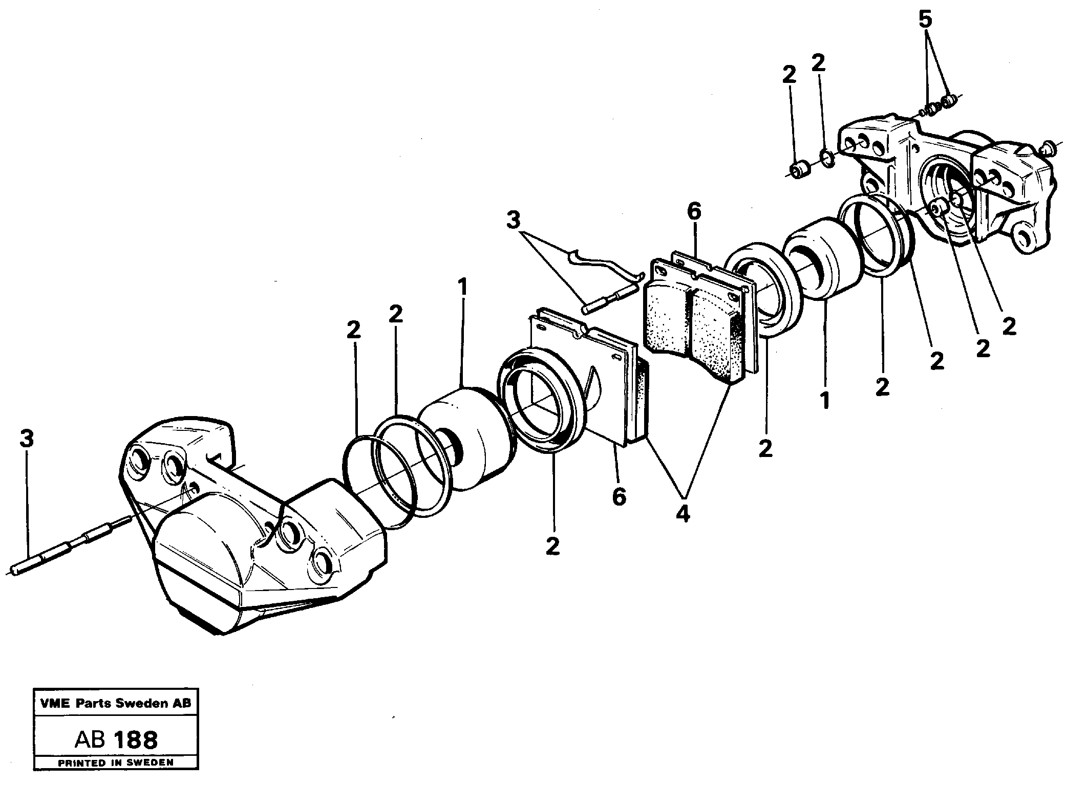 Схема запчастей Volvo L50 - 5150 Disc brake L50 L50 S/N 6401- / 60301- USA