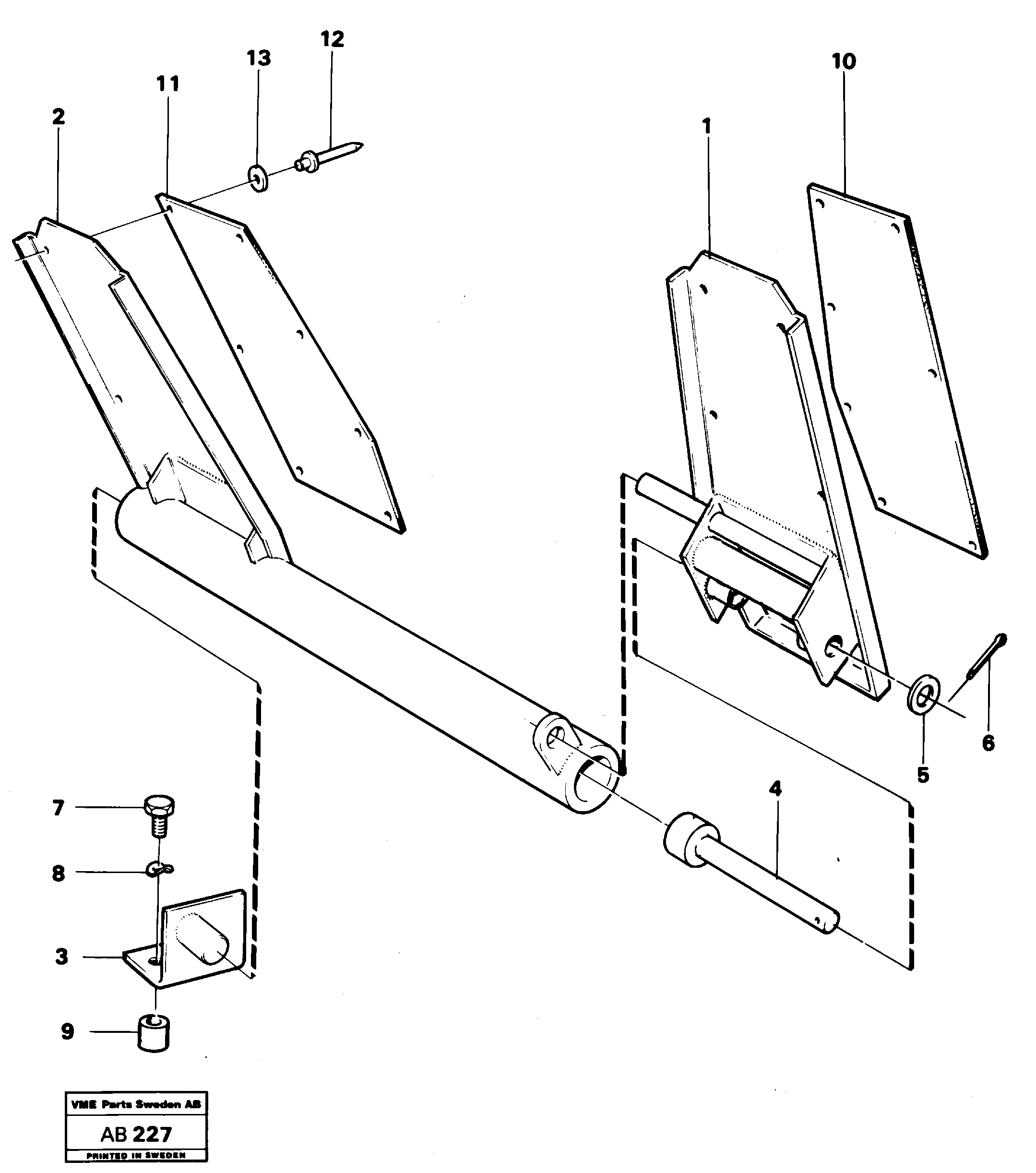Схема запчастей Volvo L50 - 73609 Dual brake pedals L50 L50 S/N 6401- / 60301- USA