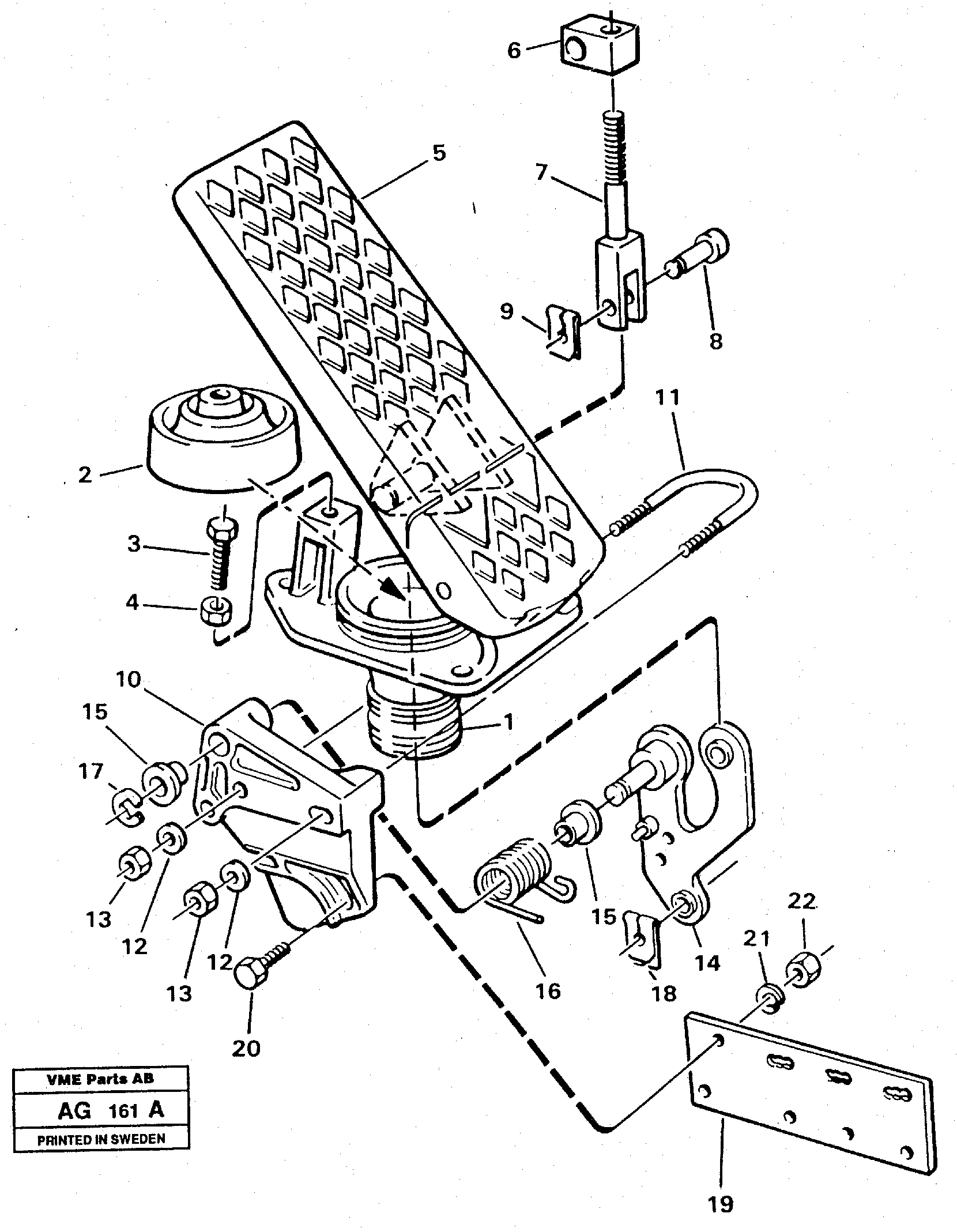 Схема запчастей Volvo L50B - 91069 Pedal L50B/L50C VOLVO BM VOLVO BM L50B/L50C SER NO - 10966