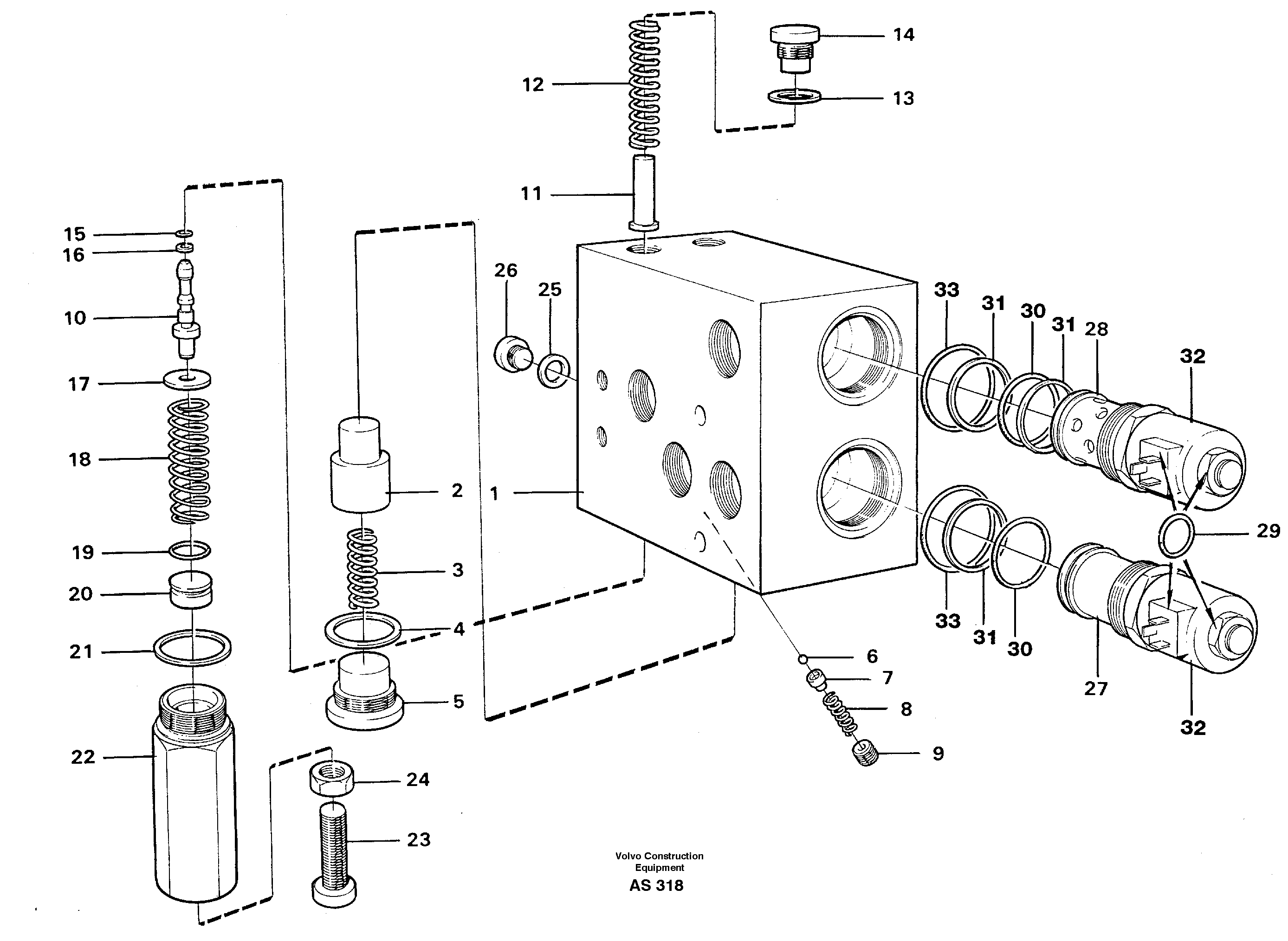 Схема запчастей Volvo L70 - 12662 Valve, circuit body and return valve L70 L70 S/N 7401- / 60501- USA