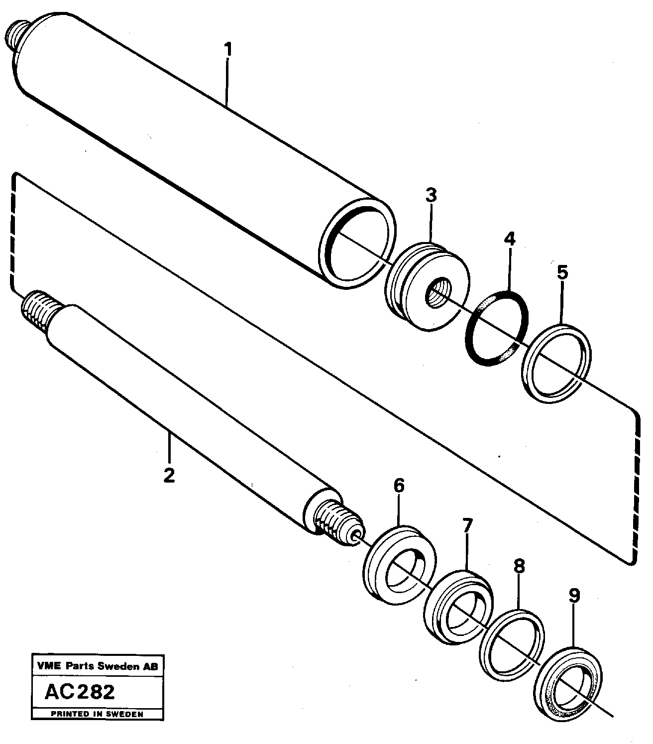 Схема запчастей Volvo L70 - 21393 Control cylinder L70 L70 S/N 7401- / 60501- USA