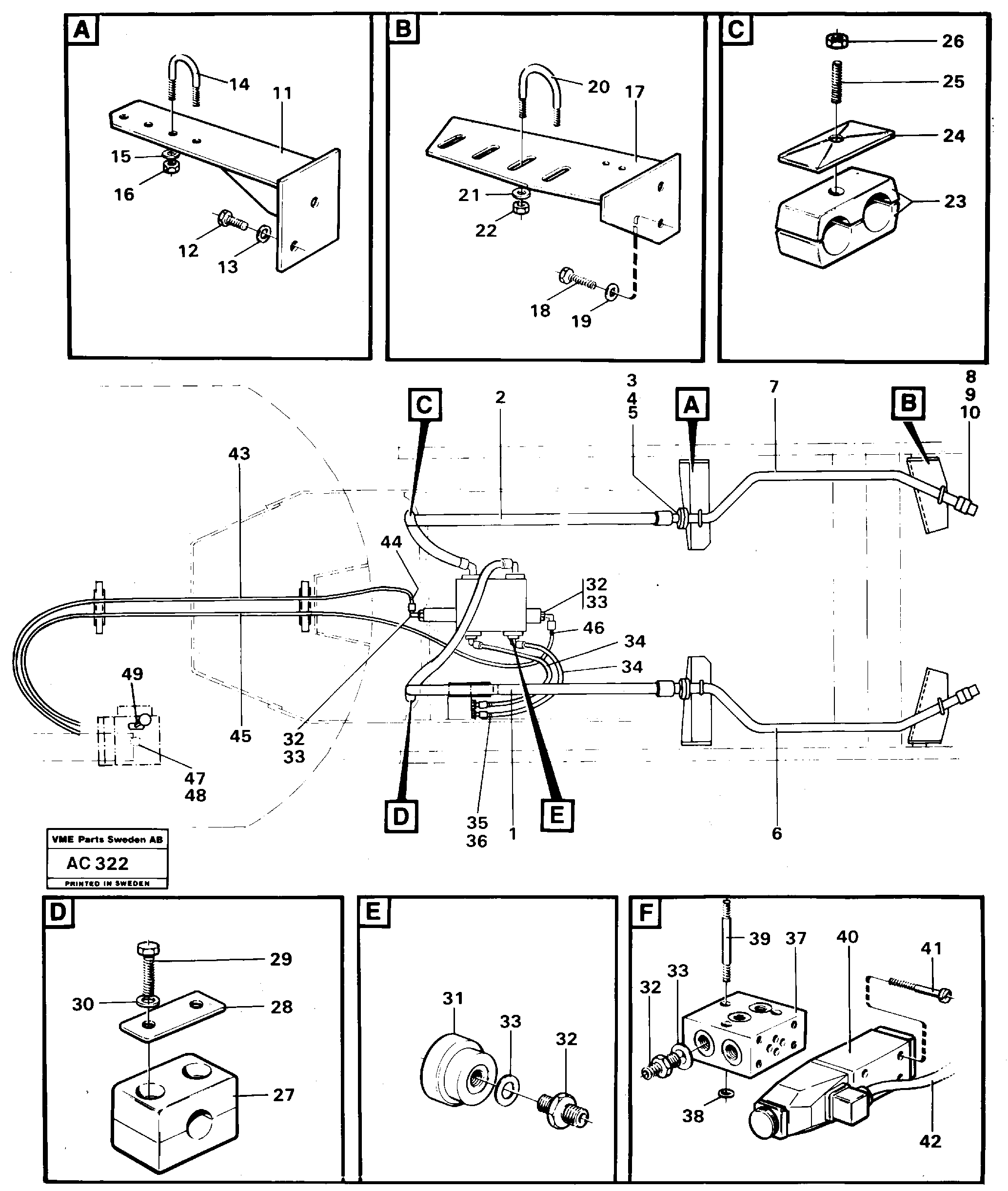 Схема запчастей Volvo L70 - 90408 3:rd function L70 L70 S/N 7401- / 60501- USA