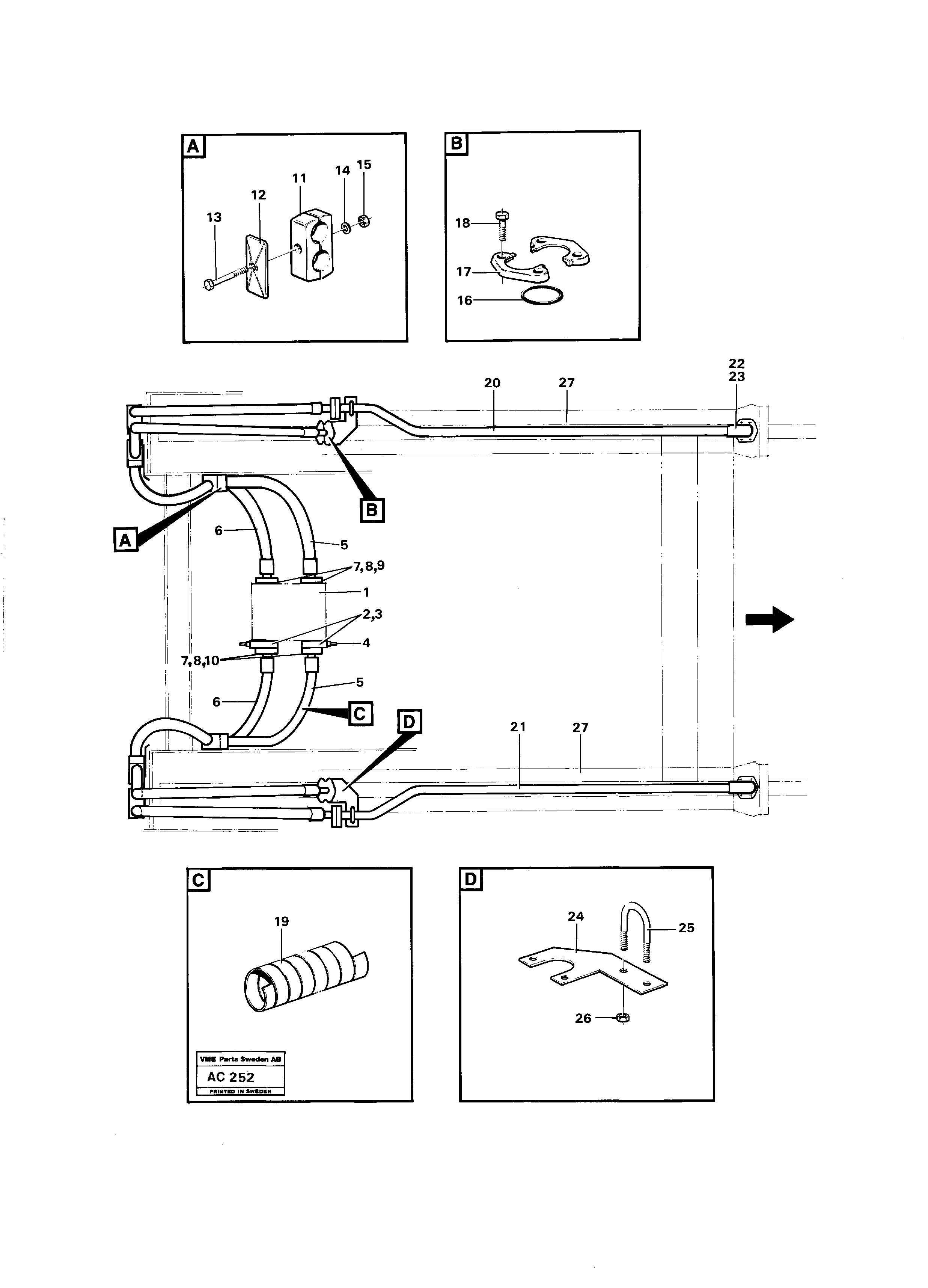 Схема запчастей Volvo L70 - 91767 Tilting system L70 L70 S/N 7401- / 60501- USA