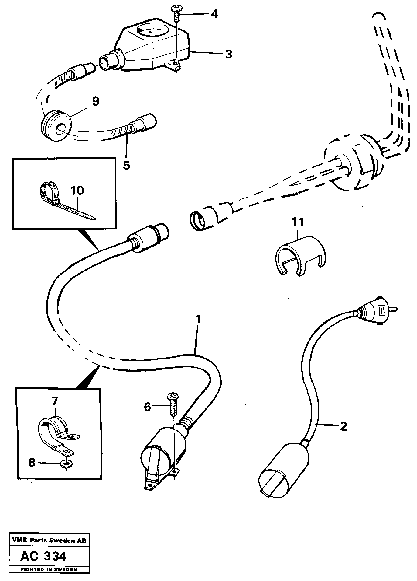 Схема запчастей Volvo L70 - 99766 Engine heater L70 L70 S/N 7401- / 60501- USA