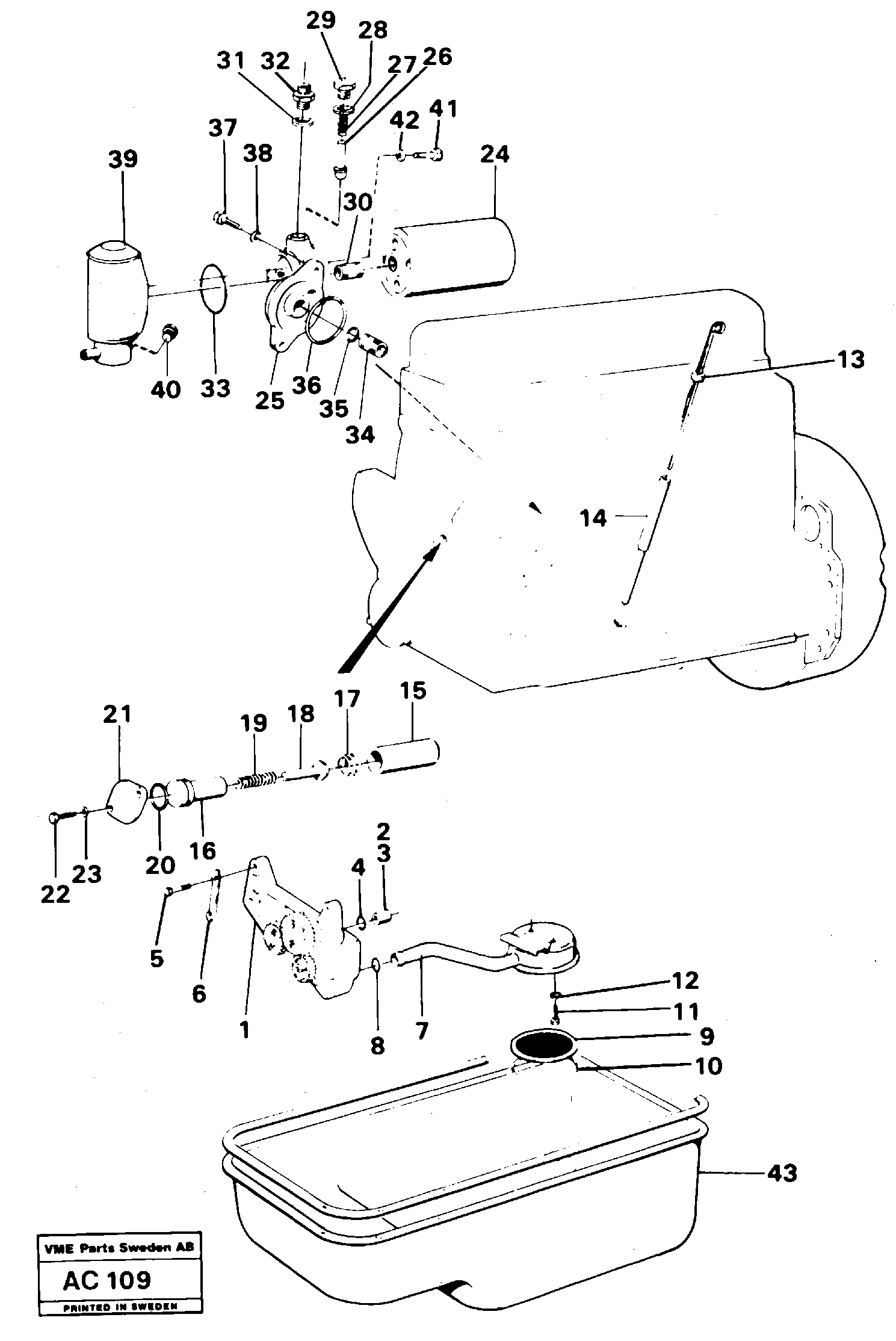 Схема запчастей Volvo L70 - 56333 Система масляной смазки L70 L70 S/N 7401- / 60501- USA