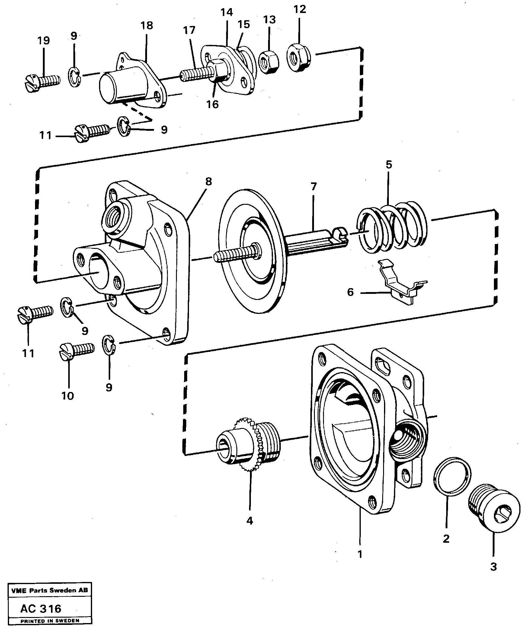 Схема запчастей Volvo L70 - 11371 Smoke limiter L70 L70 S/N 7401- / 60501- USA