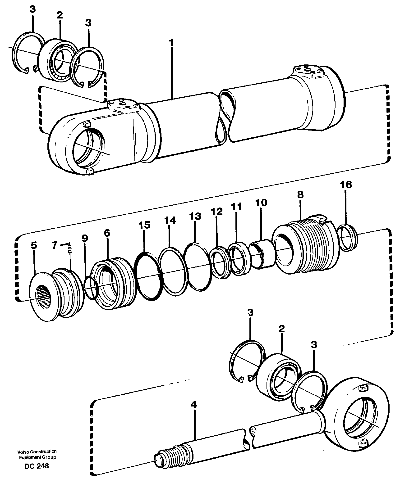 Схема запчастей Volvo L70 - 32869 Гидроцилиндр ATTACHMENTS ATTACHMENTS WHEEL LOADERS GEN. - C