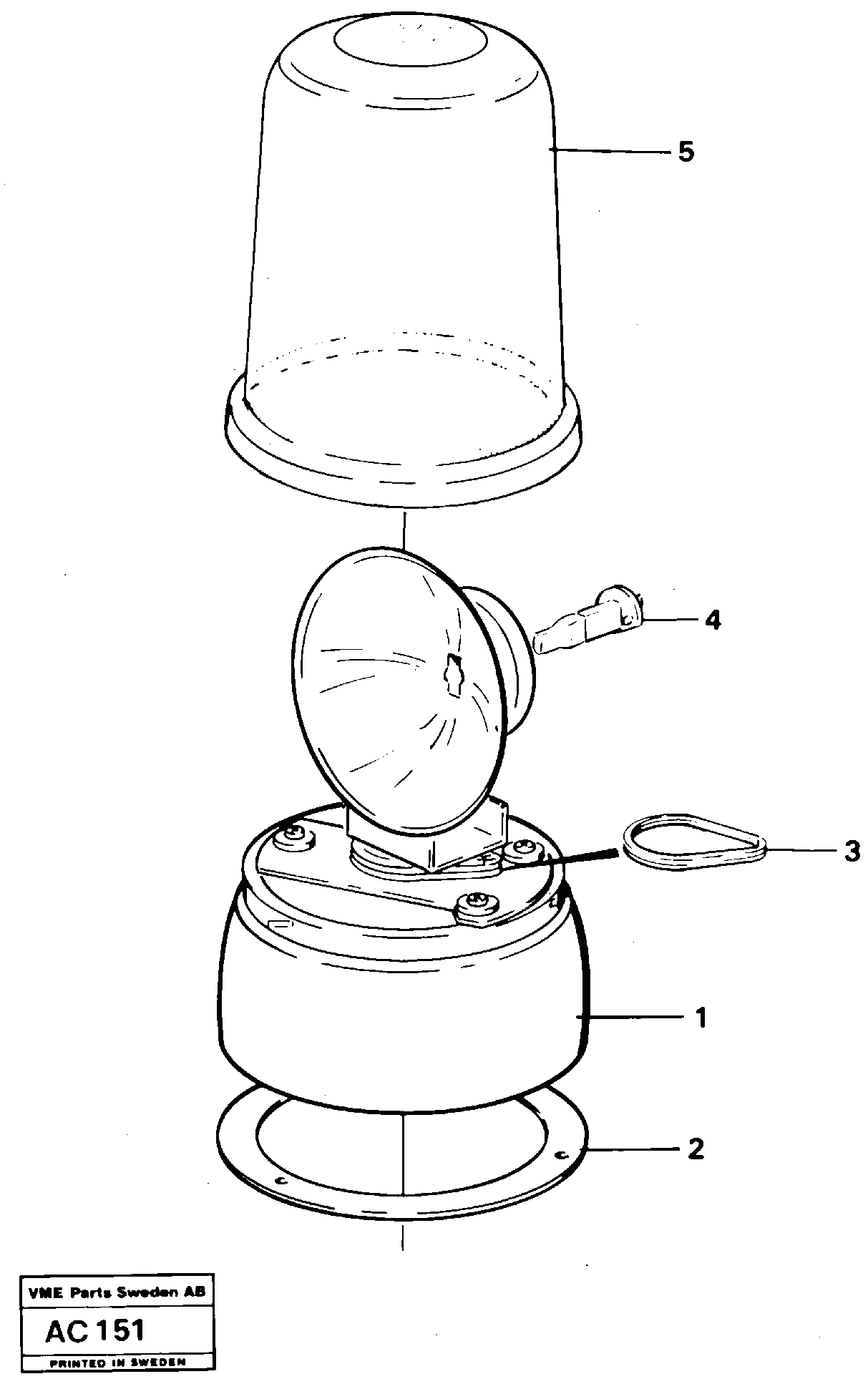 Схема запчастей Volvo L70 - 11992 Warning light L70 L70 S/N 7401- / 60501- USA