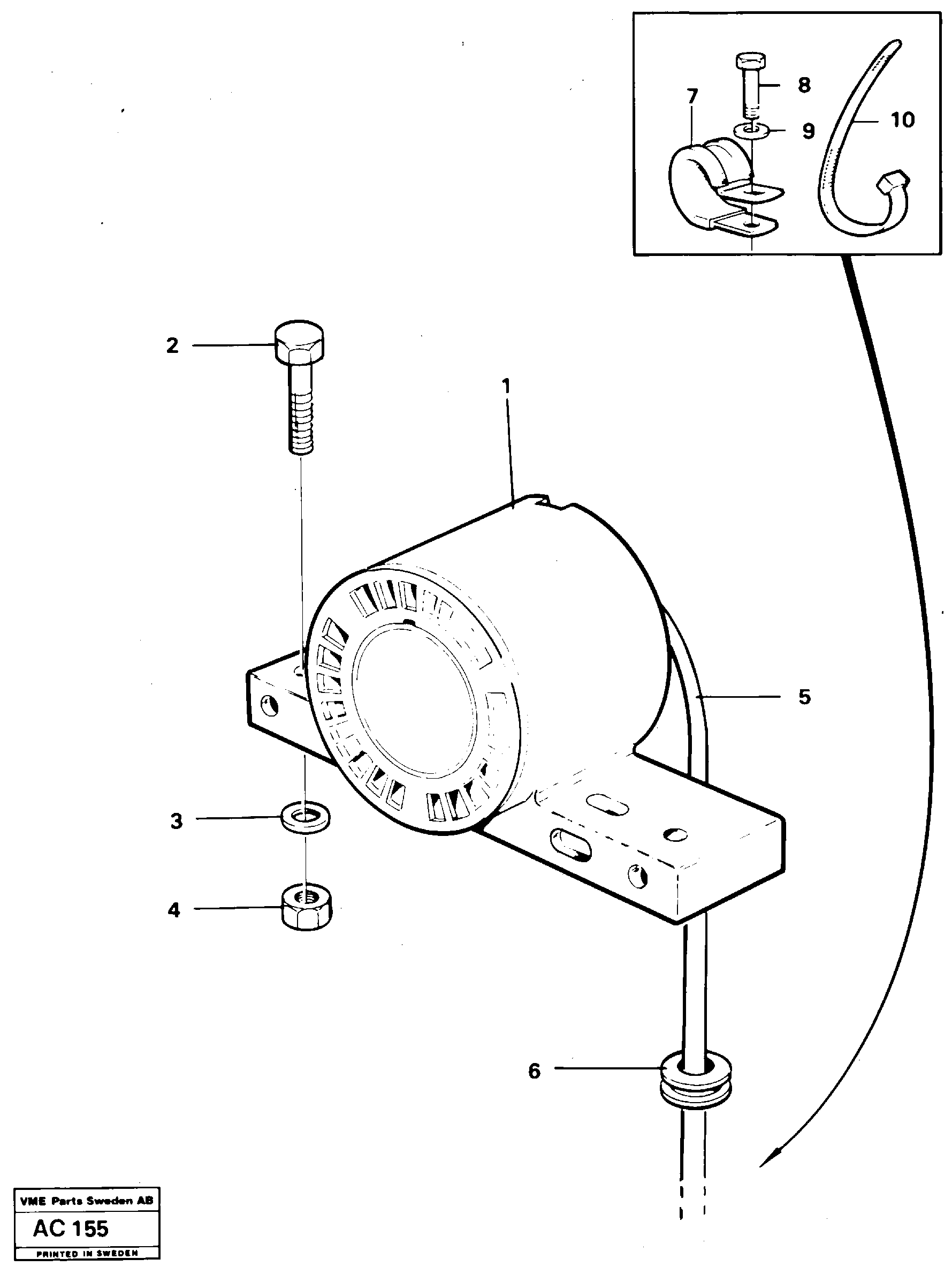 Схема запчастей Volvo L70 - 22648 Back-up alarm L70 L70 S/N 7401- / 60501- USA