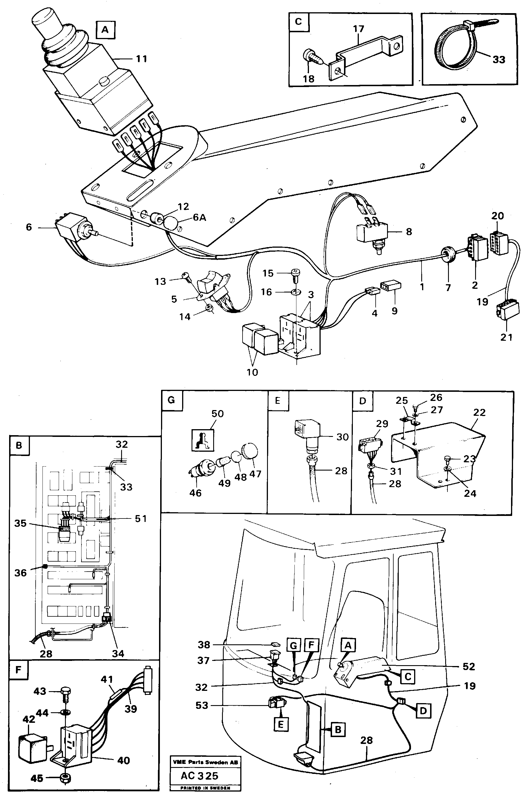Схема запчастей Volvo L70 - 52639 Comfort drive control, electrical system L70 L70 S/N 7401- / 60501- USA
