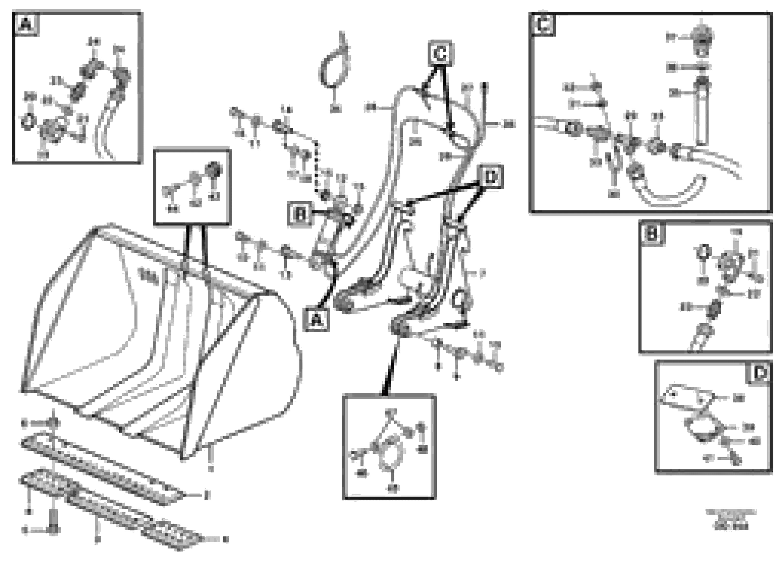 Схема запчастей Volvo L70 - 22820 High-tipping bucket ATTACHMENTS ATTACHMENTS WHEEL LOADERS GEN. - C