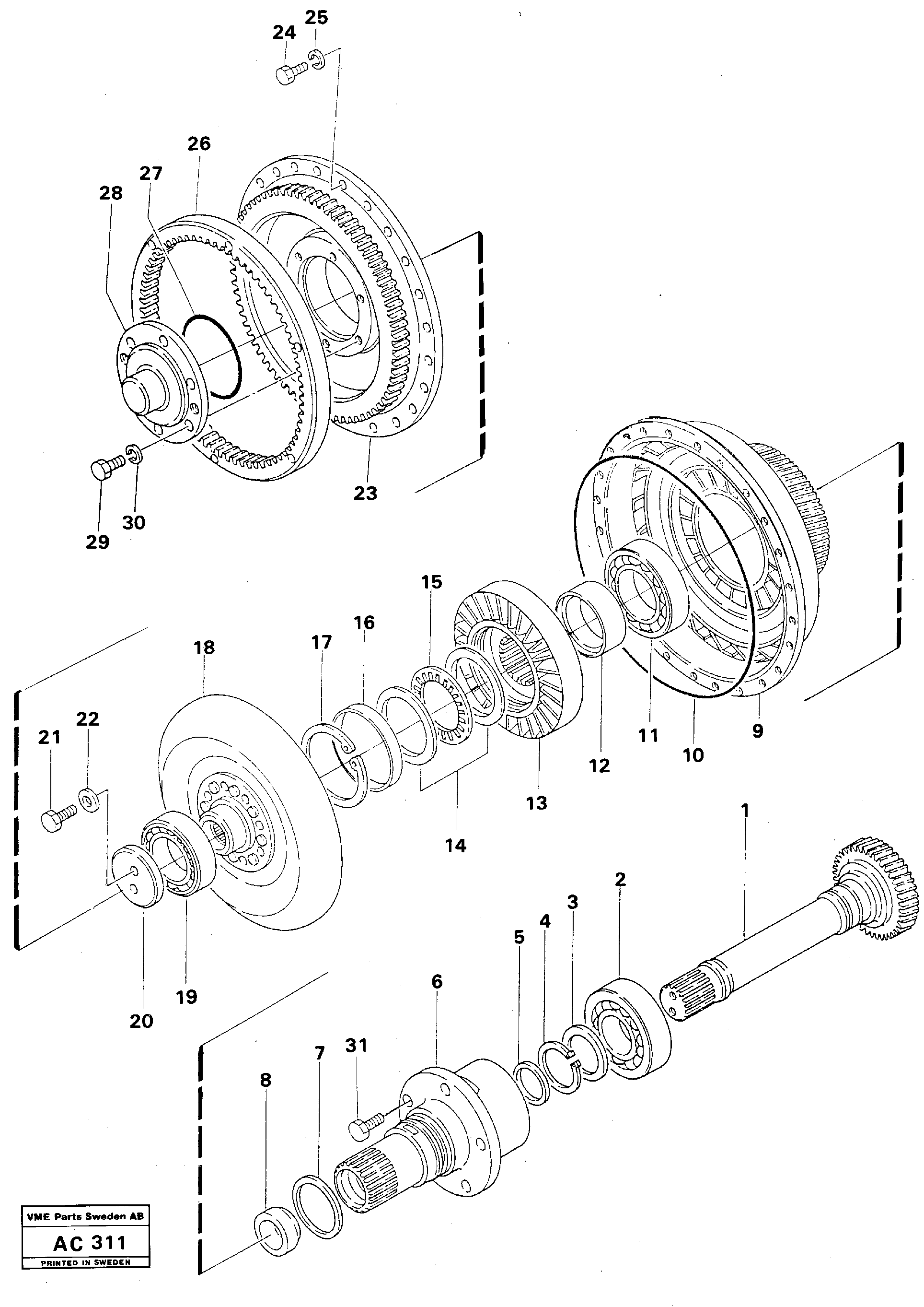 Схема запчастей Volvo L70 - 12006 Torque converter L70 L70 S/N 7401- / 60501- USA