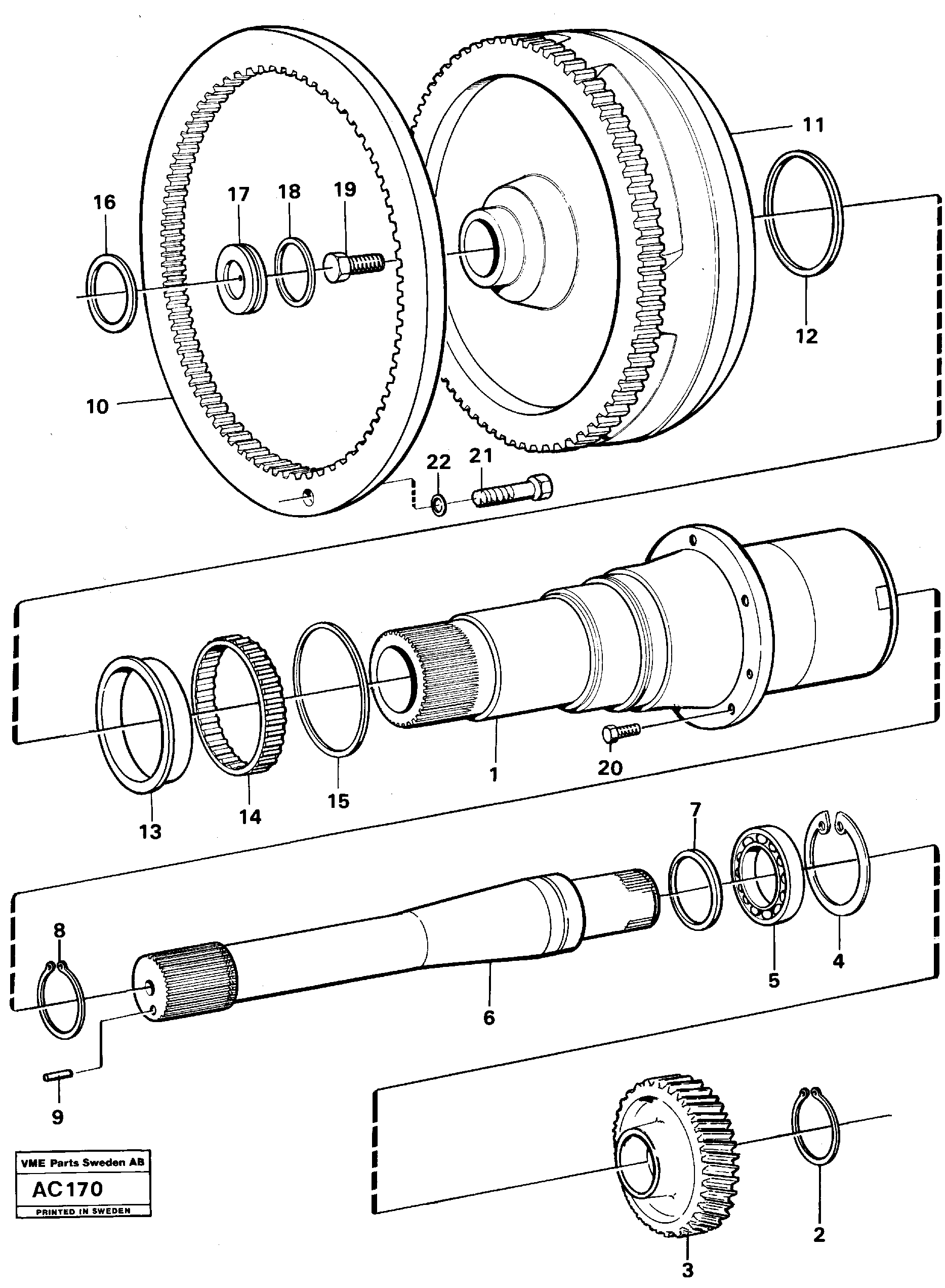 Схема запчастей Volvo L70 - 5052 Torque converter L70 L70 S/N 7401- / 60501- USA