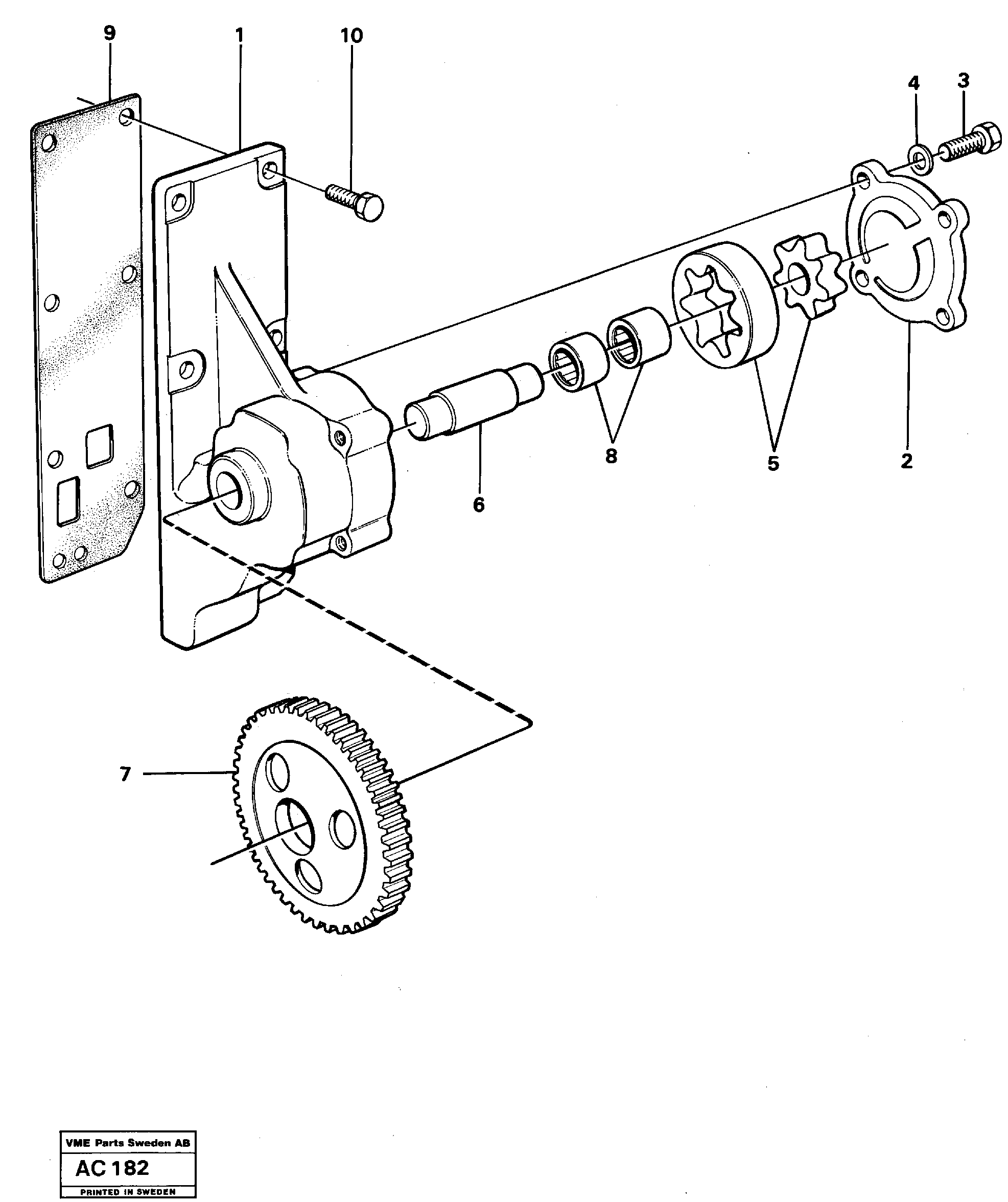 Схема запчастей Volvo L70 - 12010 Charging-oil pump L70 L70 S/N 7401- / 60501- USA