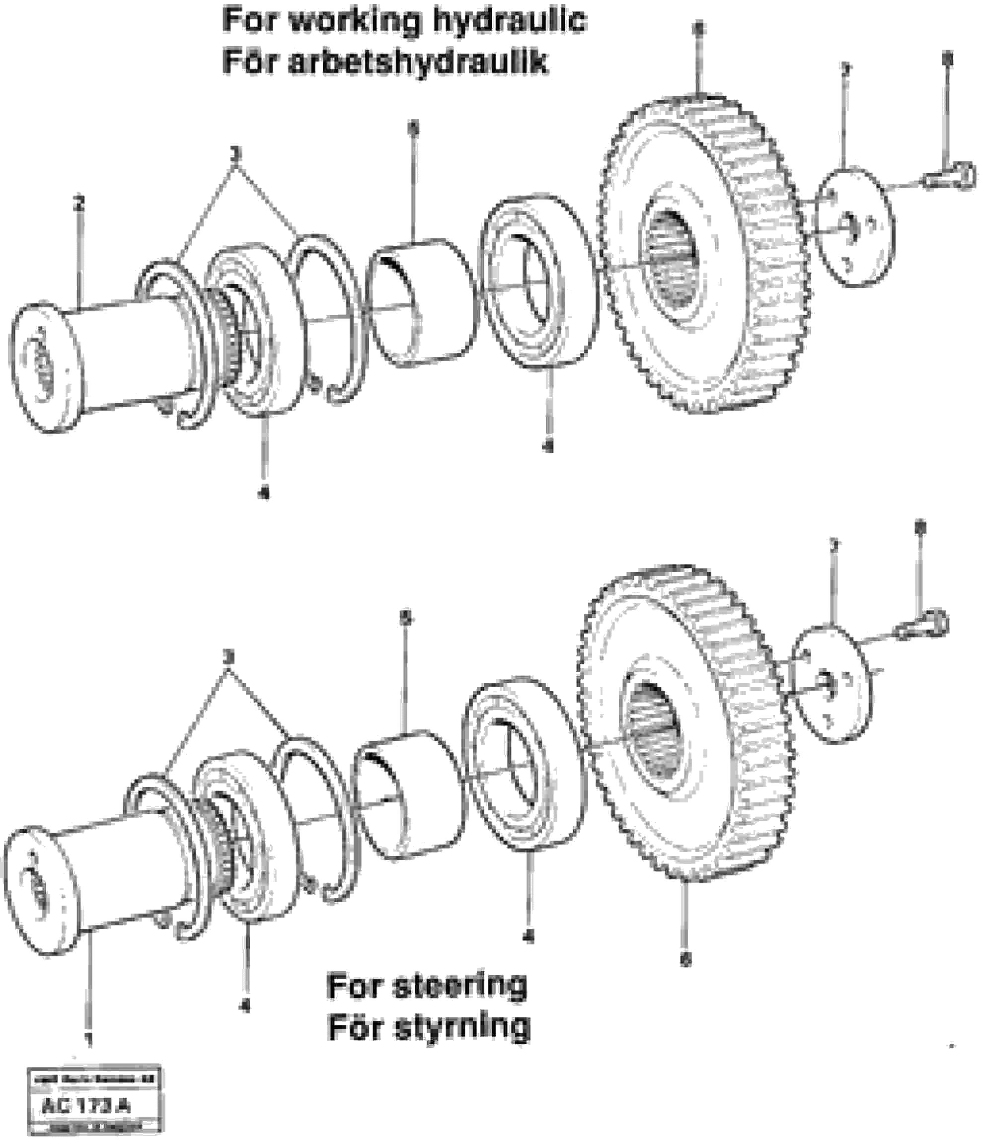 Схема запчастей Volvo L70 - 5053 Pump drive L70 L70 S/N 7401- / 60501- USA