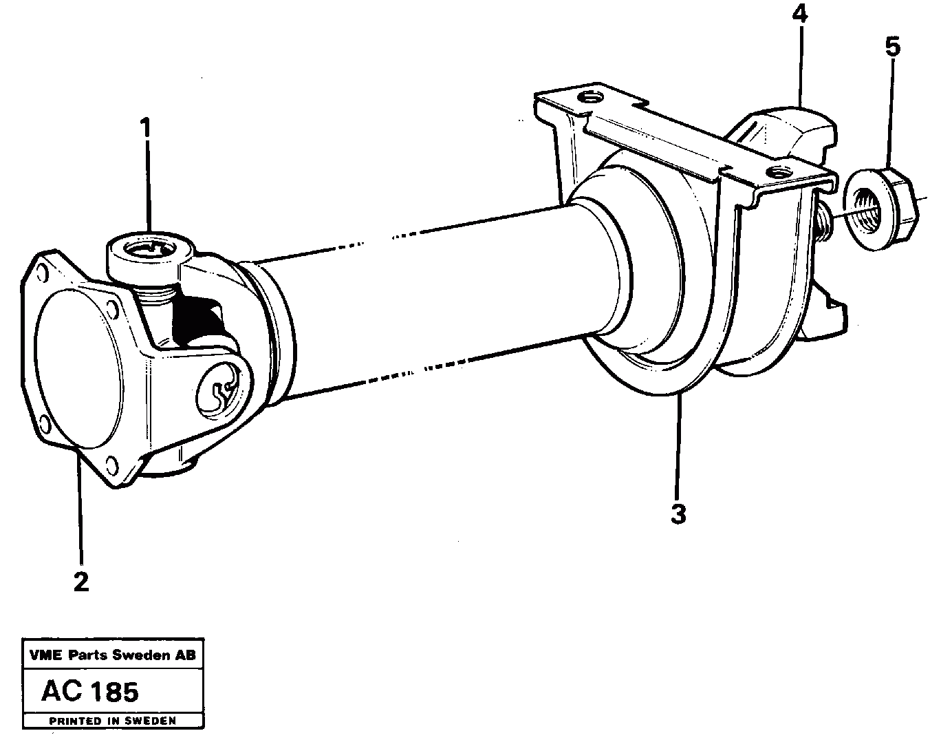 Схема запчастей Volvo L70 - 20011 Вал карданный L70 L70 S/N 7401- / 60501- USA