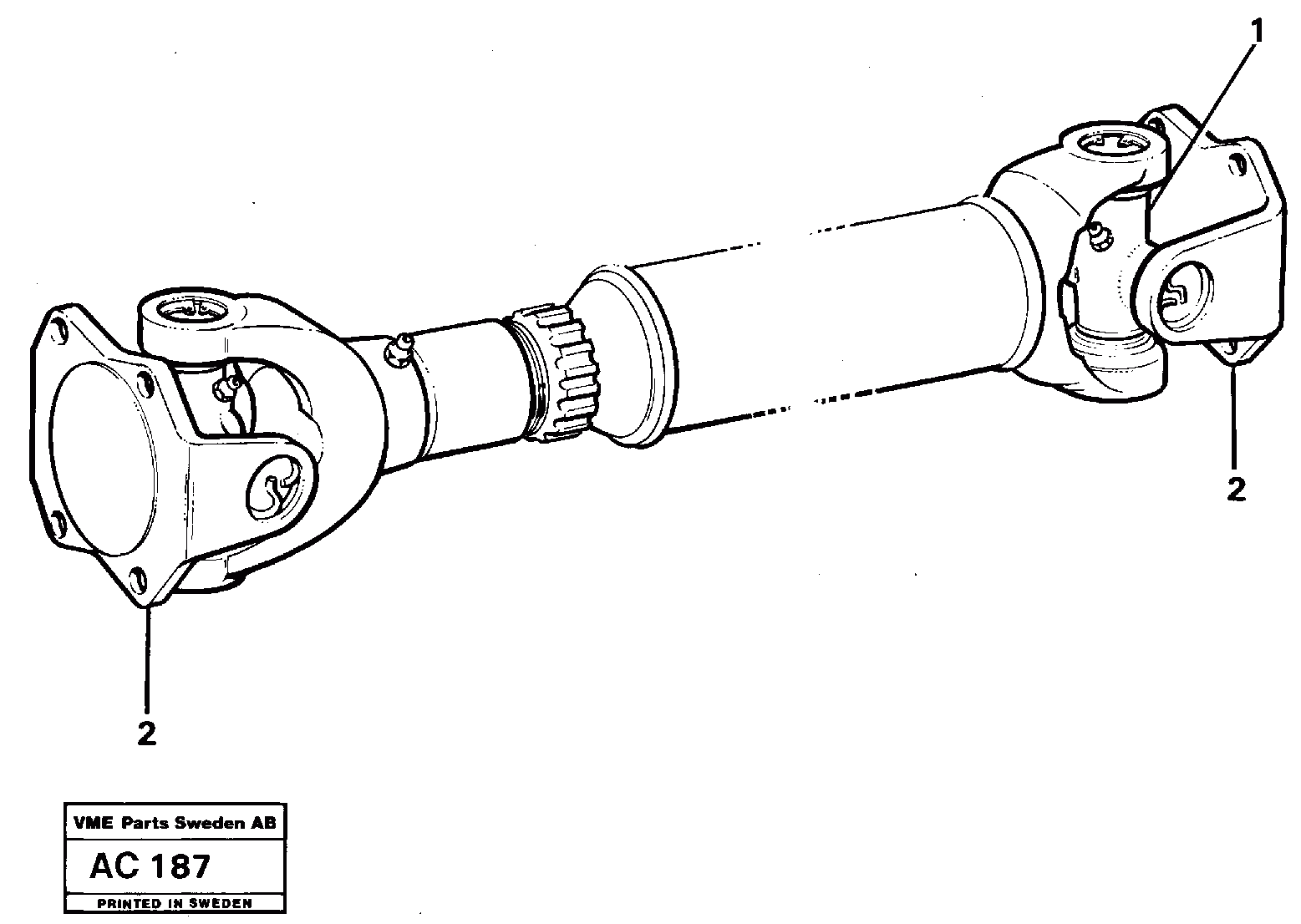 Схема запчастей Volvo L70 - 20013 Вал карданный L70 L70 S/N 7401- / 60501- USA