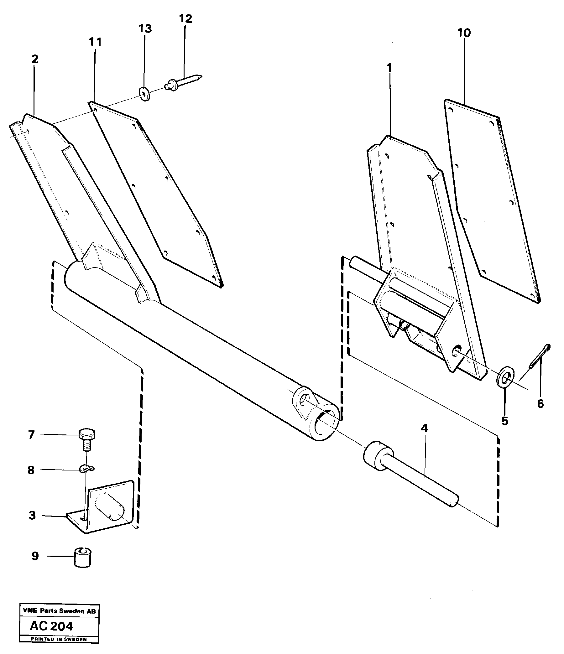 Схема запчастей Volvo L70 - 68095 Dual brake pedals L70 L70 S/N 7401- / 60501- USA