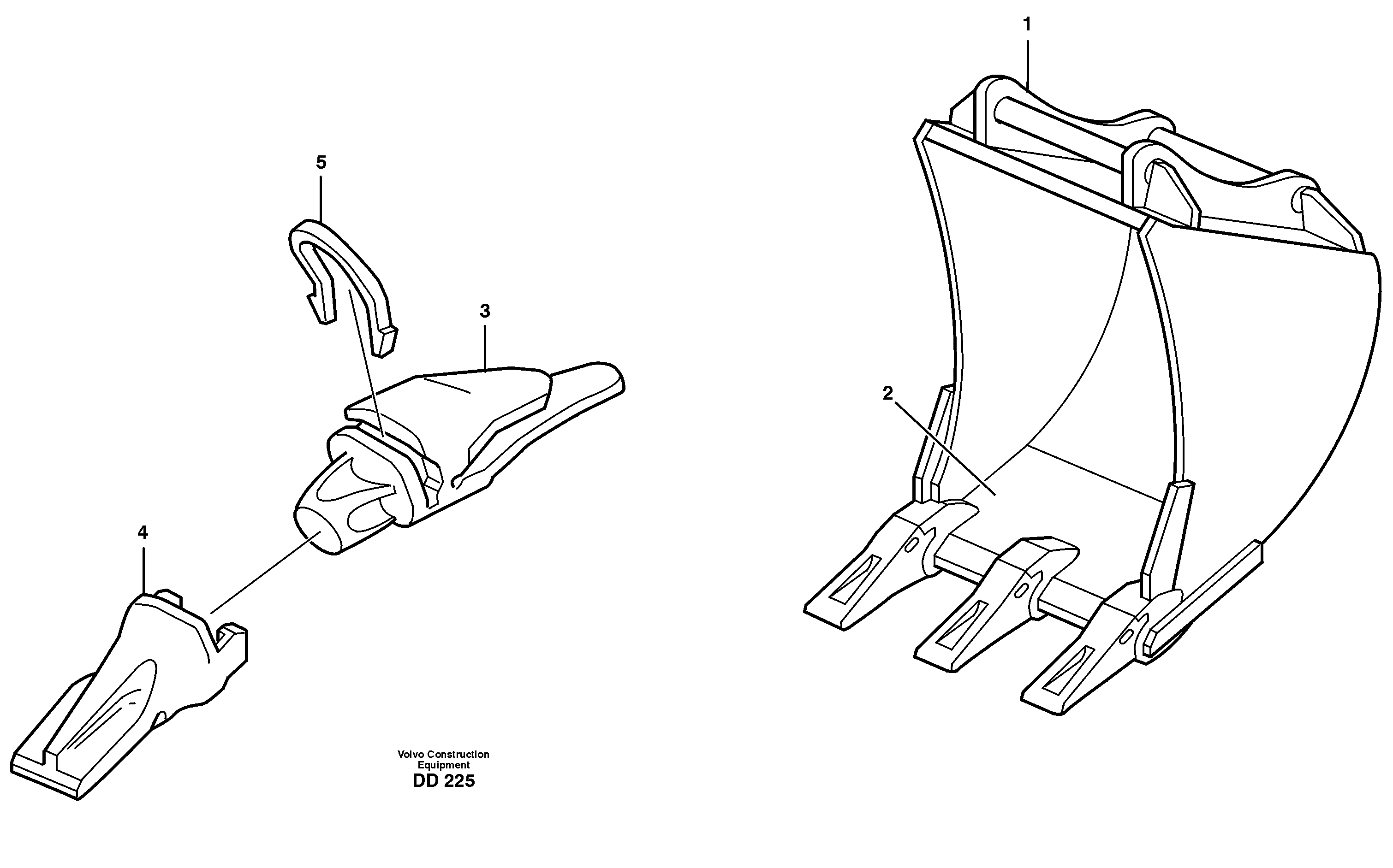 Схема запчастей Volvo L70 - 29072 Posthole bucket ATTACHMENTS ATTACHMENTS WHEEL LOADERS GEN. - C