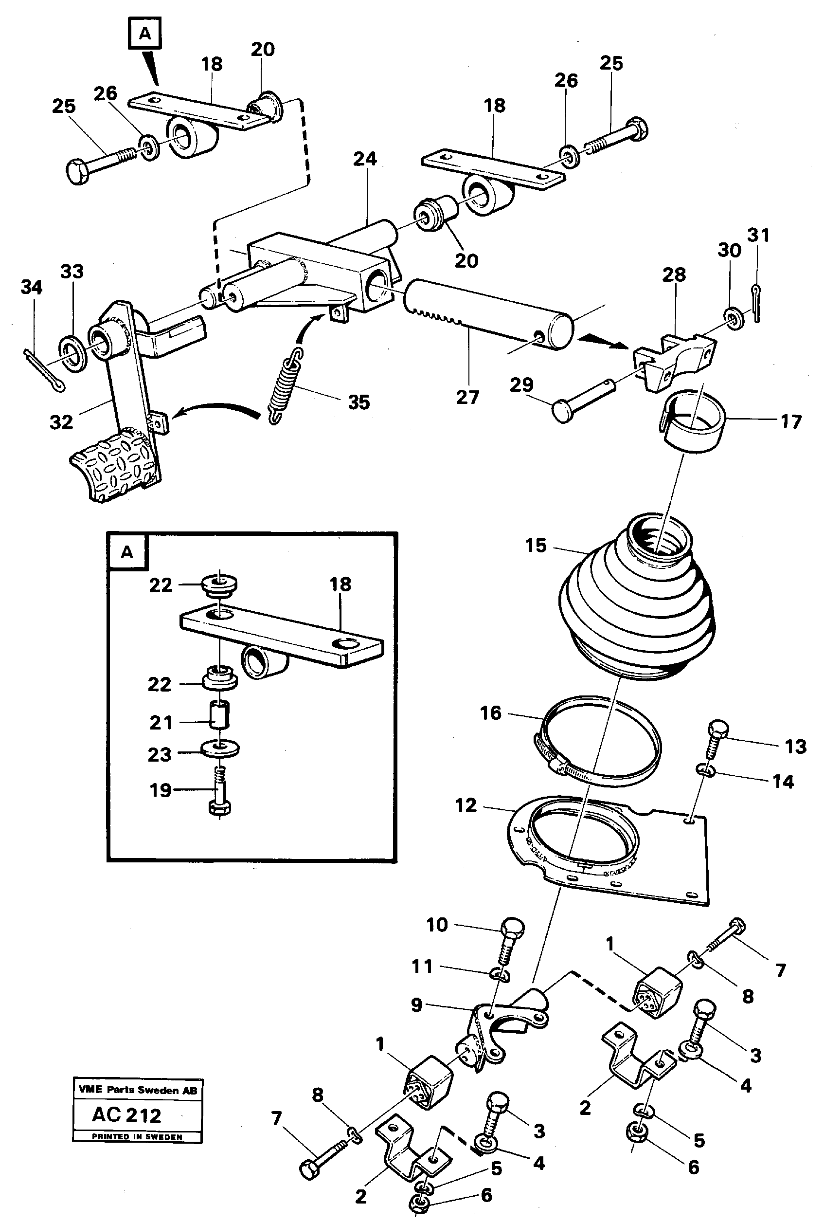 Схема запчастей Volvo L70 - 17775 Adjustable steering wheel L70 L70 S/N 7401- / 60501- USA