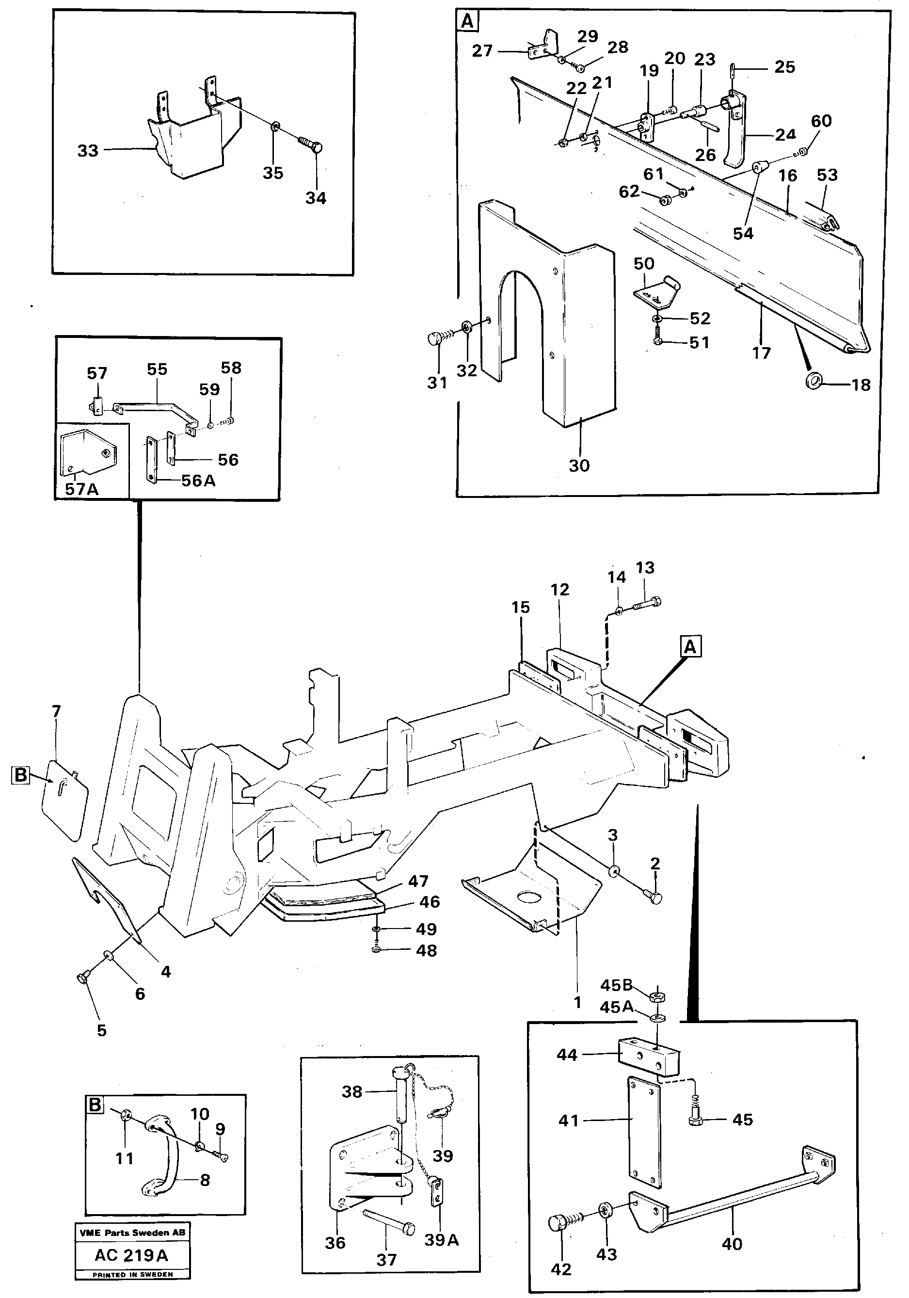 Схема запчастей Volvo L70 - 24662 Protector plates and loaded weights L70 L70 S/N 7401- / 60501- USA
