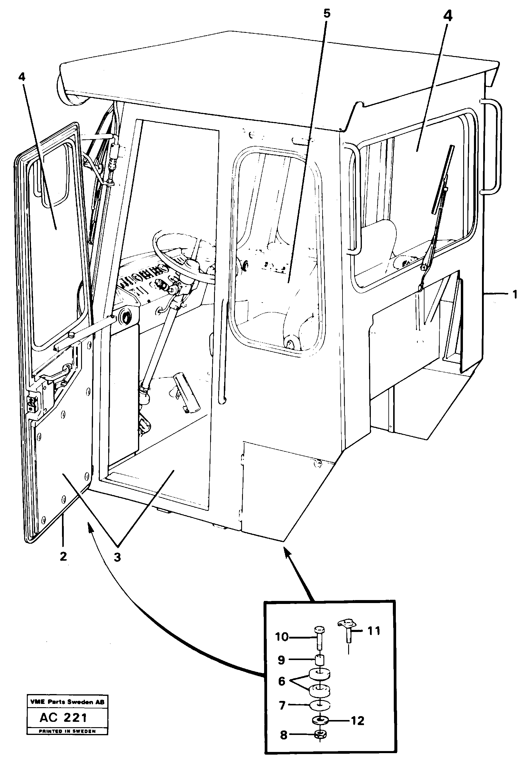 Схема запчастей Volvo L70 - 17780 Operators cab L70 L70 S/N 7401- / 60501- USA