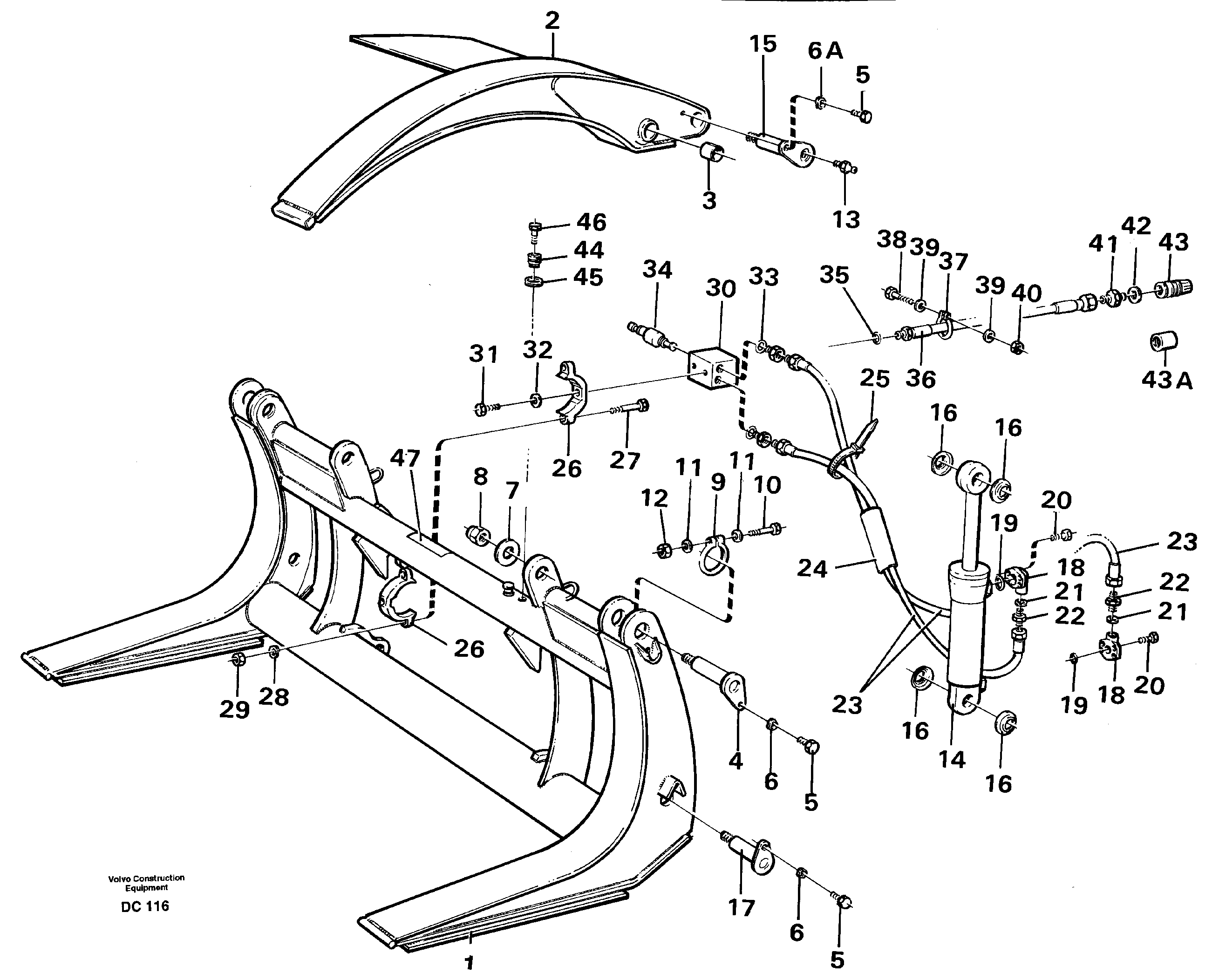 Схема запчастей Volvo L70 - 102738 Tropical timber grapple ATTACHMENTS ATTACHMENTS WHEEL LOADERS GEN. - C