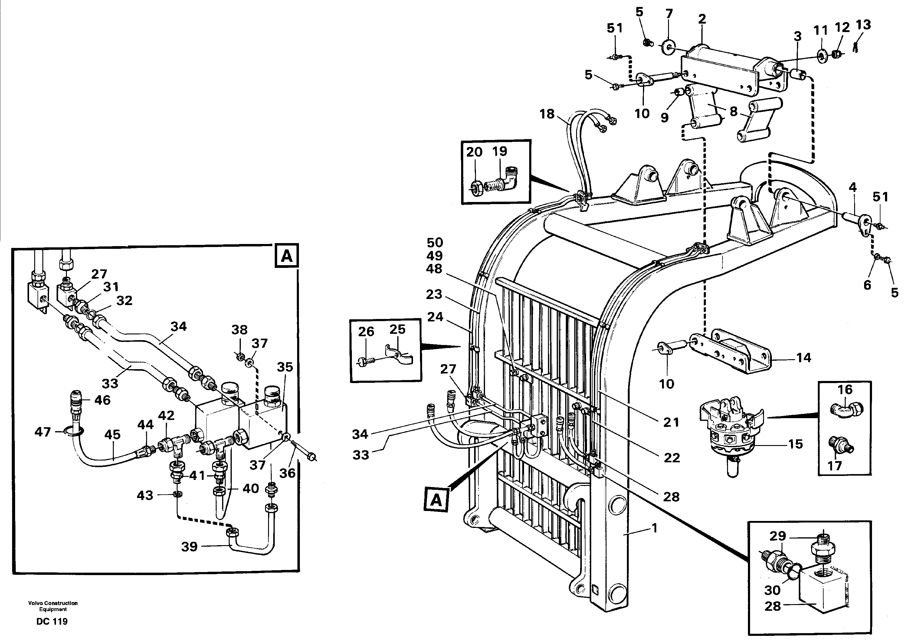 Схема запчастей Volvo L70 - 30539 Stand SWC ATTACHMENTS ATTACHMENTS WHEEL LOADERS GEN. - C