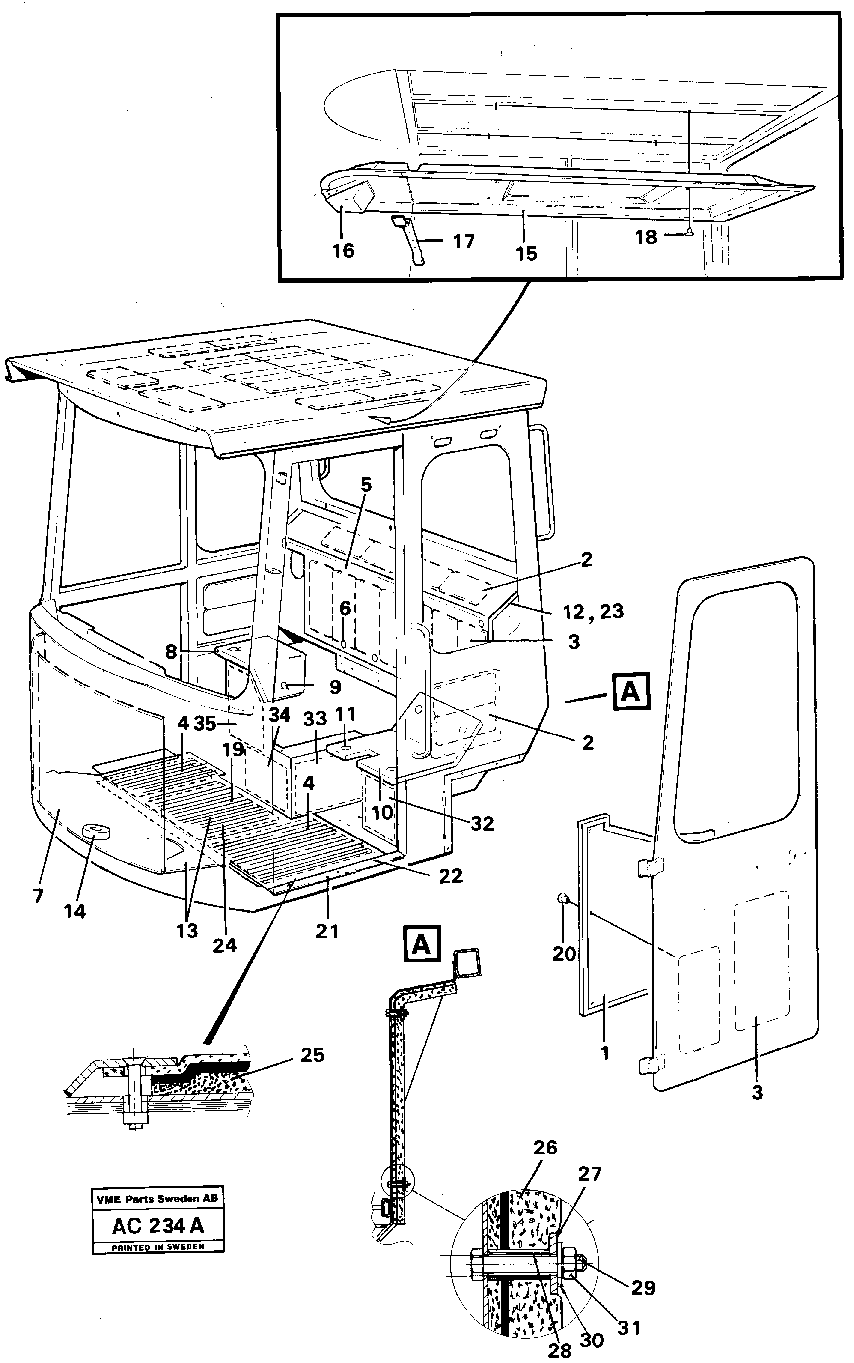 Схема запчастей Volvo L70 - 43502 Insulating matting L70 L70 S/N 7401- / 60501- USA