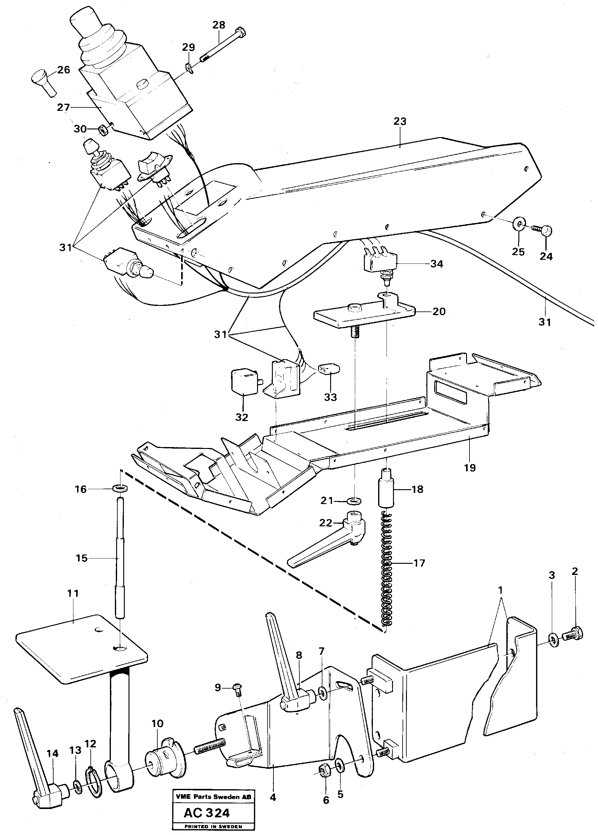 Схема запчастей Volvo L70 - 6275 Cdc-steering plate details L70 L70 S/N 7401- / 60501- USA