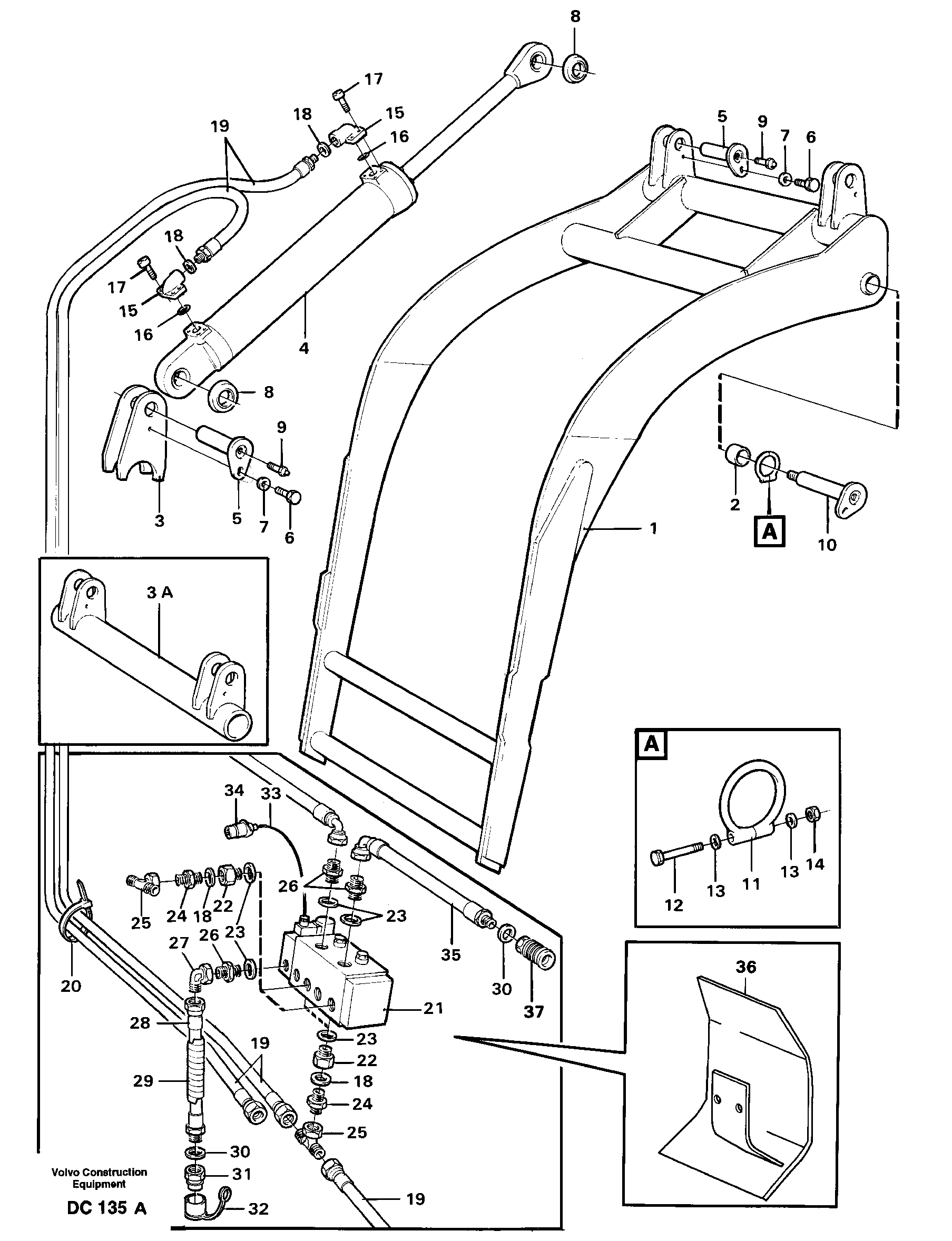 Схема запчастей Volvo L70 - 66909 Holder-on ATTACHMENTS ATTACHMENTS WHEEL LOADERS GEN. - C