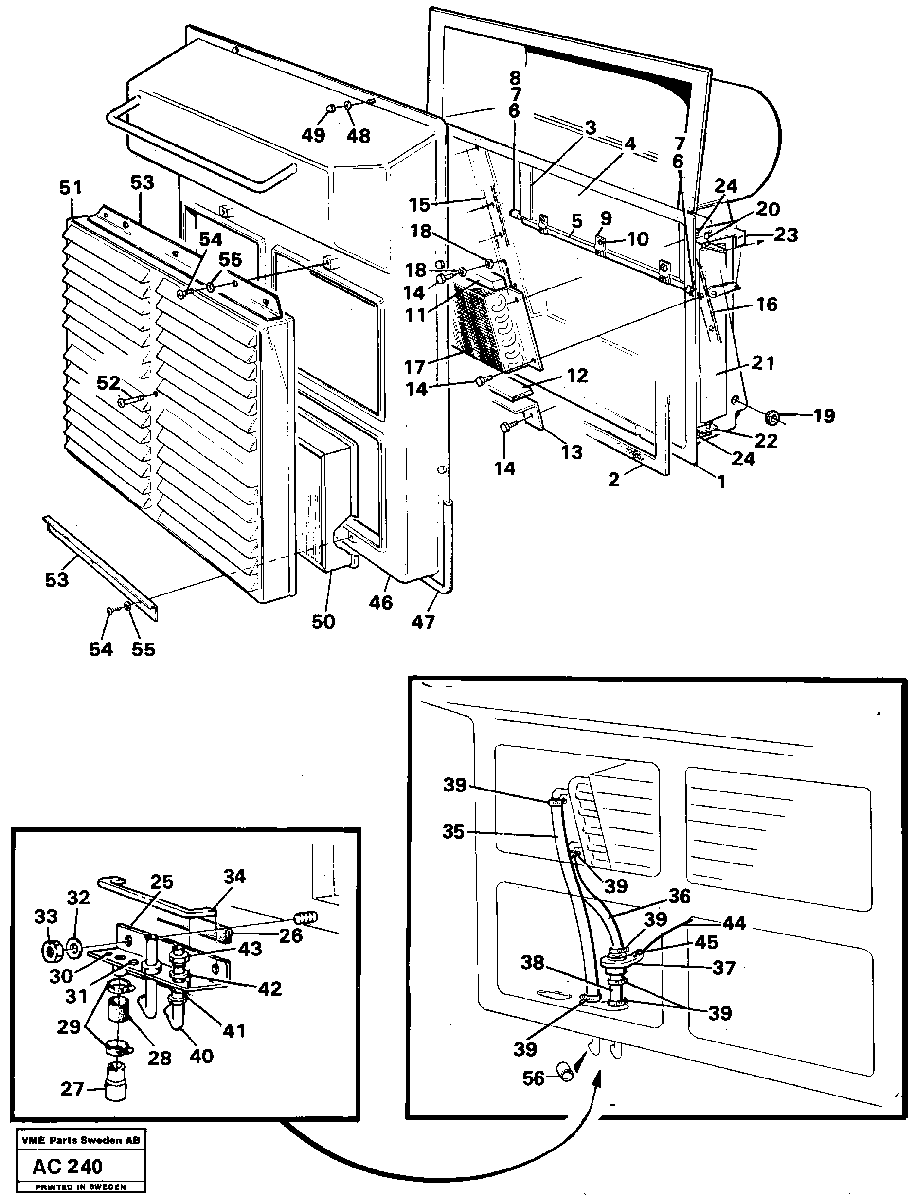 Схема запчастей Volvo L70 - 77849 Radiator with fitting parts L70 L70 S/N 7401- / 60501- USA