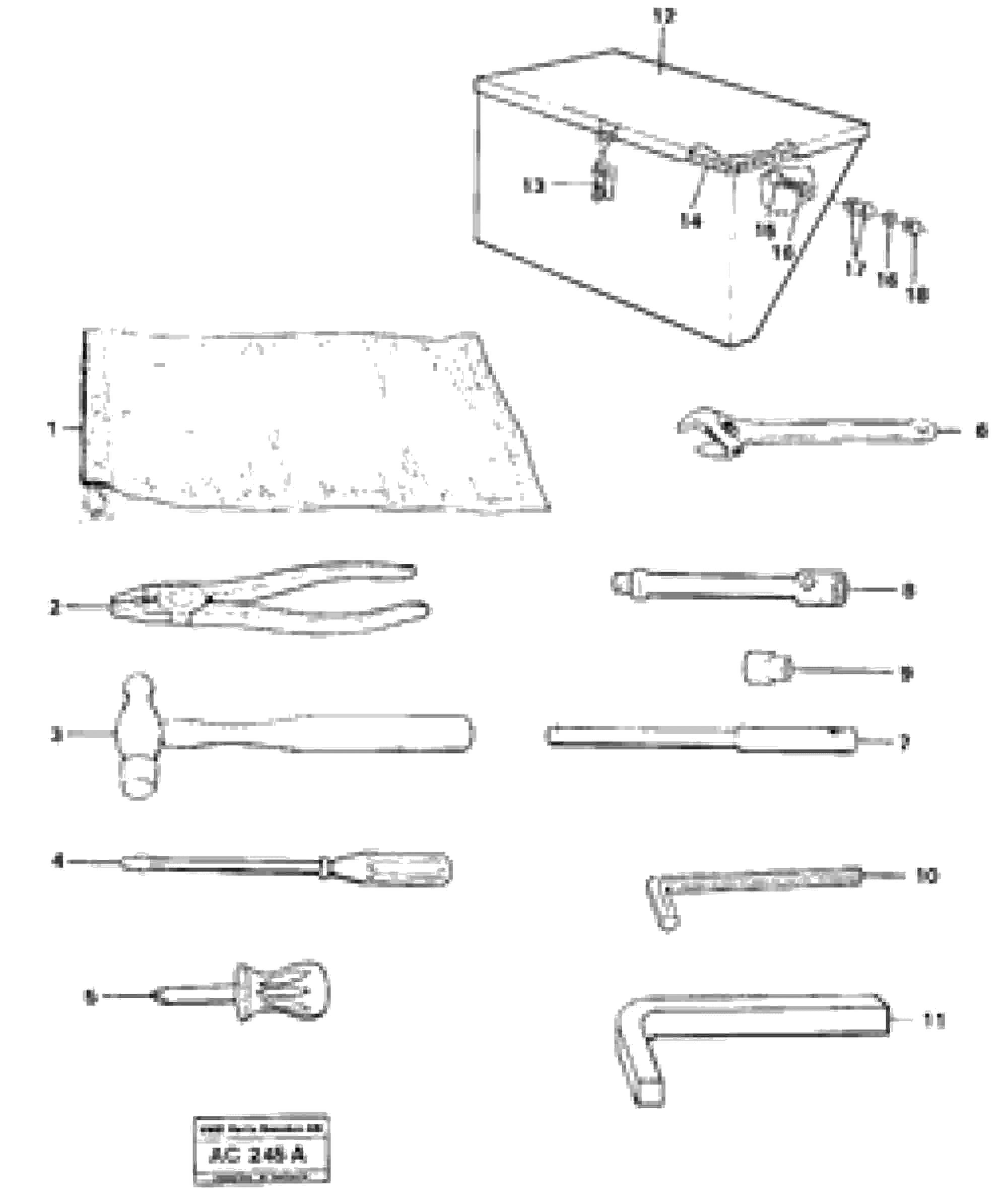 Схема запчастей Volvo L70 - 24669 Инструменты для ремонта L70 L70 S/N 7401- / 60501- USA