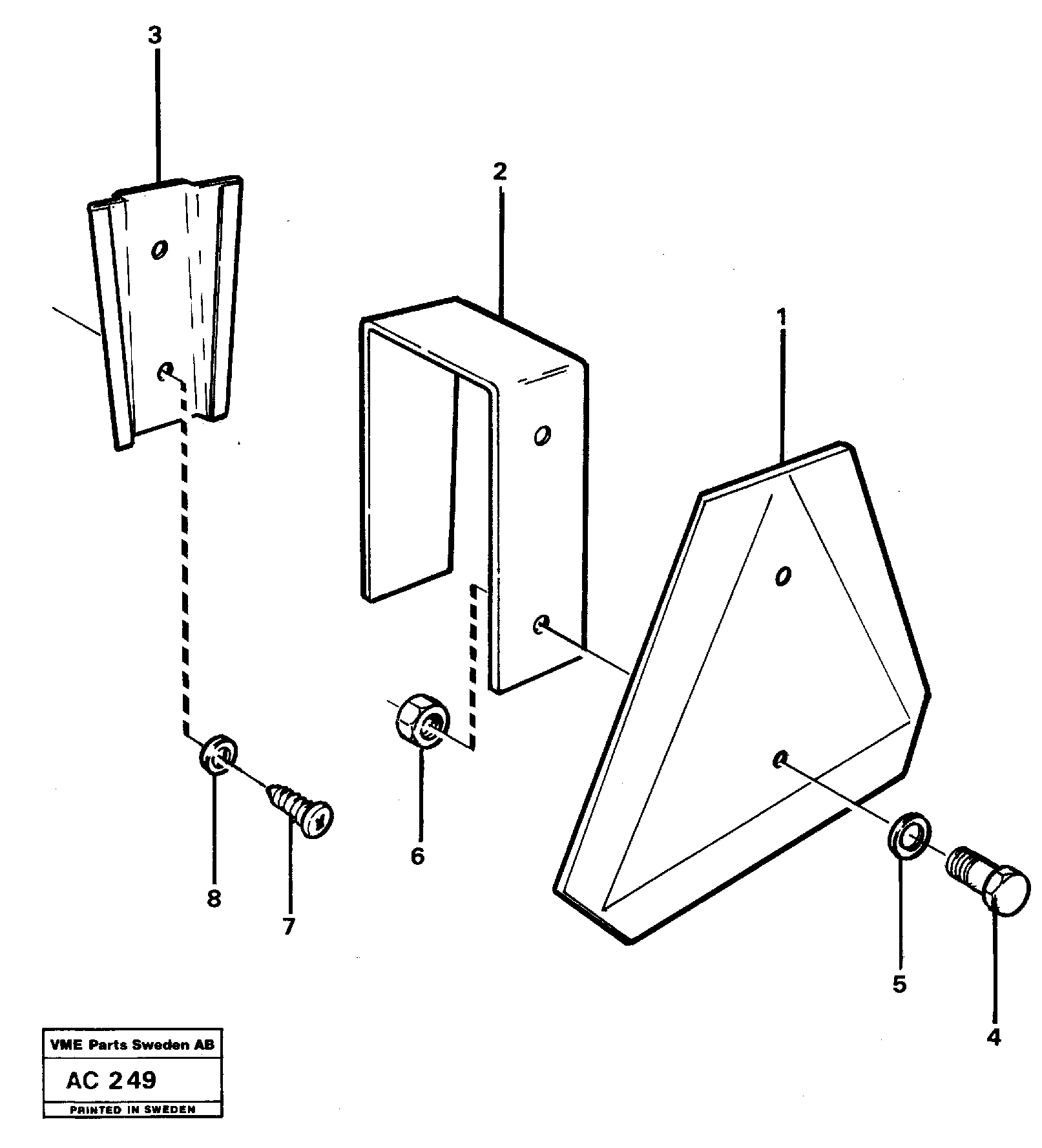 Схема запчастей Volvo L70 - 74671 Slow moving vehicle sign L70 L70 S/N 7401- / 60501- USA