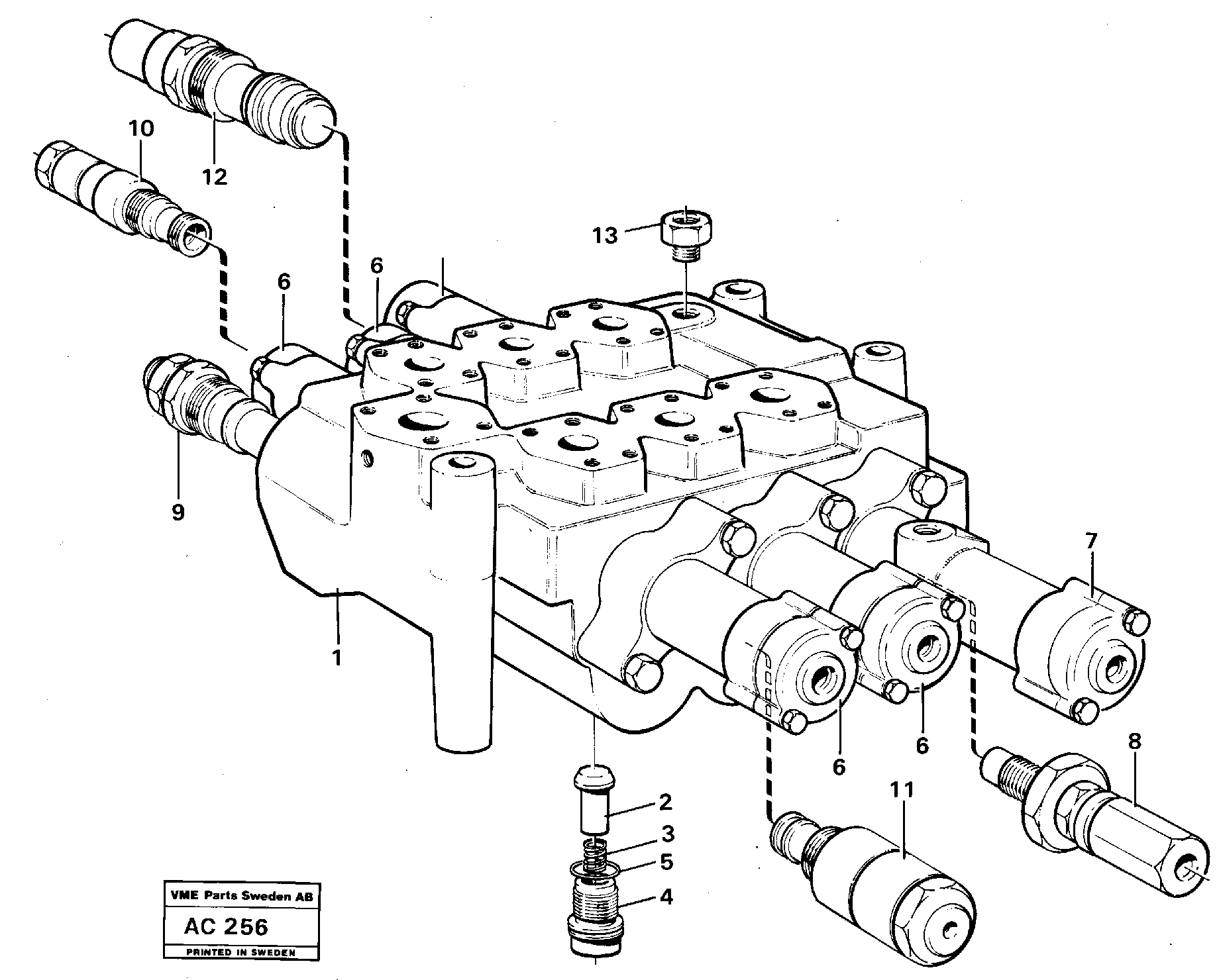 Схема запчастей Volvo L70 - 12644 Клапан регулирующий (распределительный) L70 L70 S/N 7401- / 60501- USA