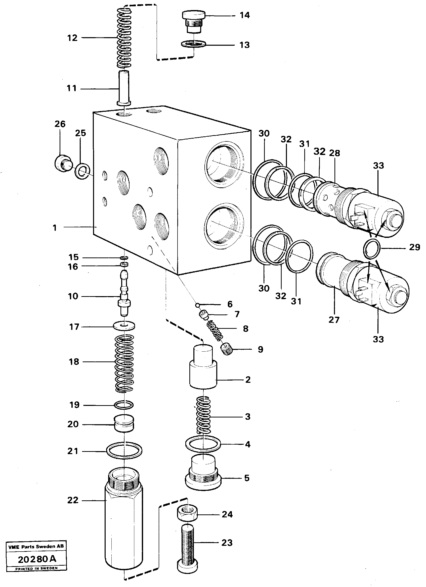 Схема запчастей Volvo L90 - 19266 Relief valve L90 L90