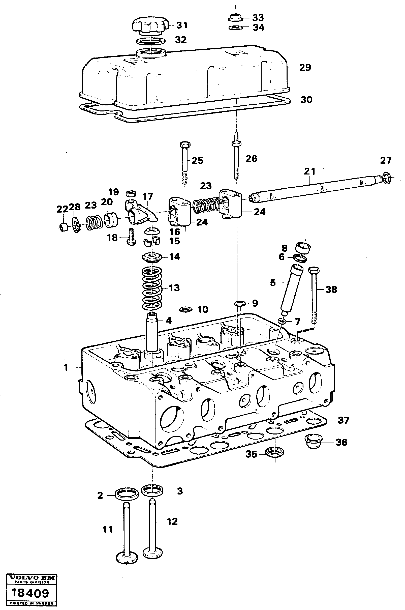 Схема запчастей Volvo L90 - 25711 Головка блока цилиндров L90 L90