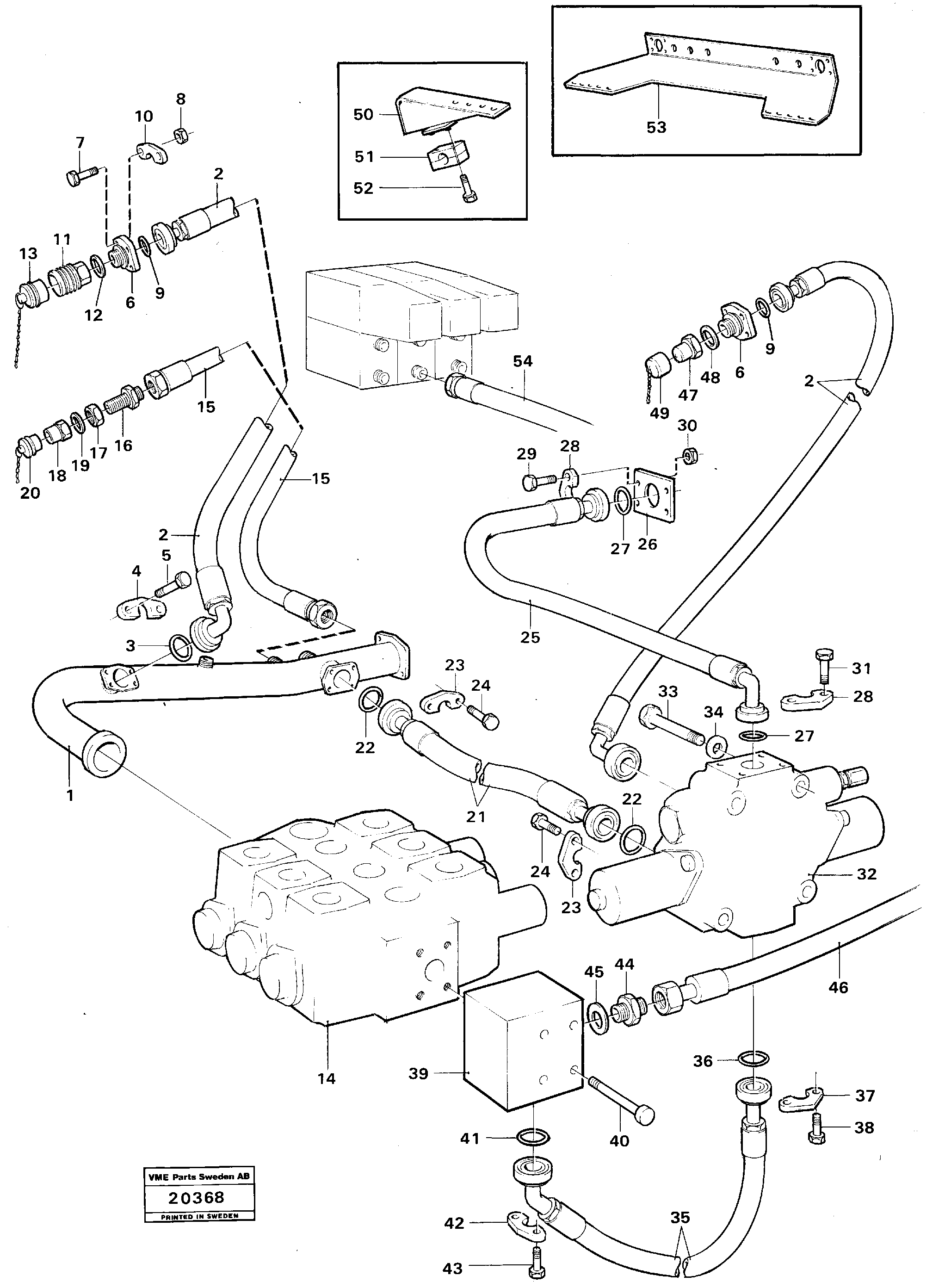 Схема запчастей Volvo L90 - 78753 Pipe and hoses 2 - circuit hydr.system L90 L90