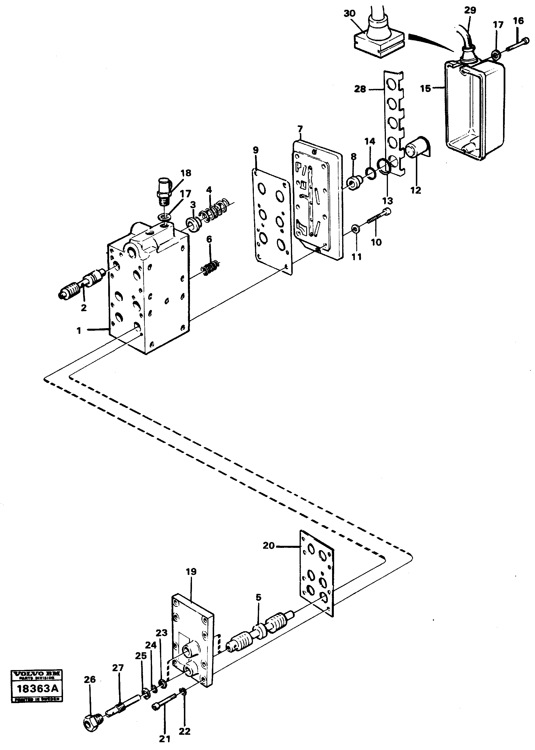 Схема запчастей Volvo L90 - 98726 Range selector valve L90 L90