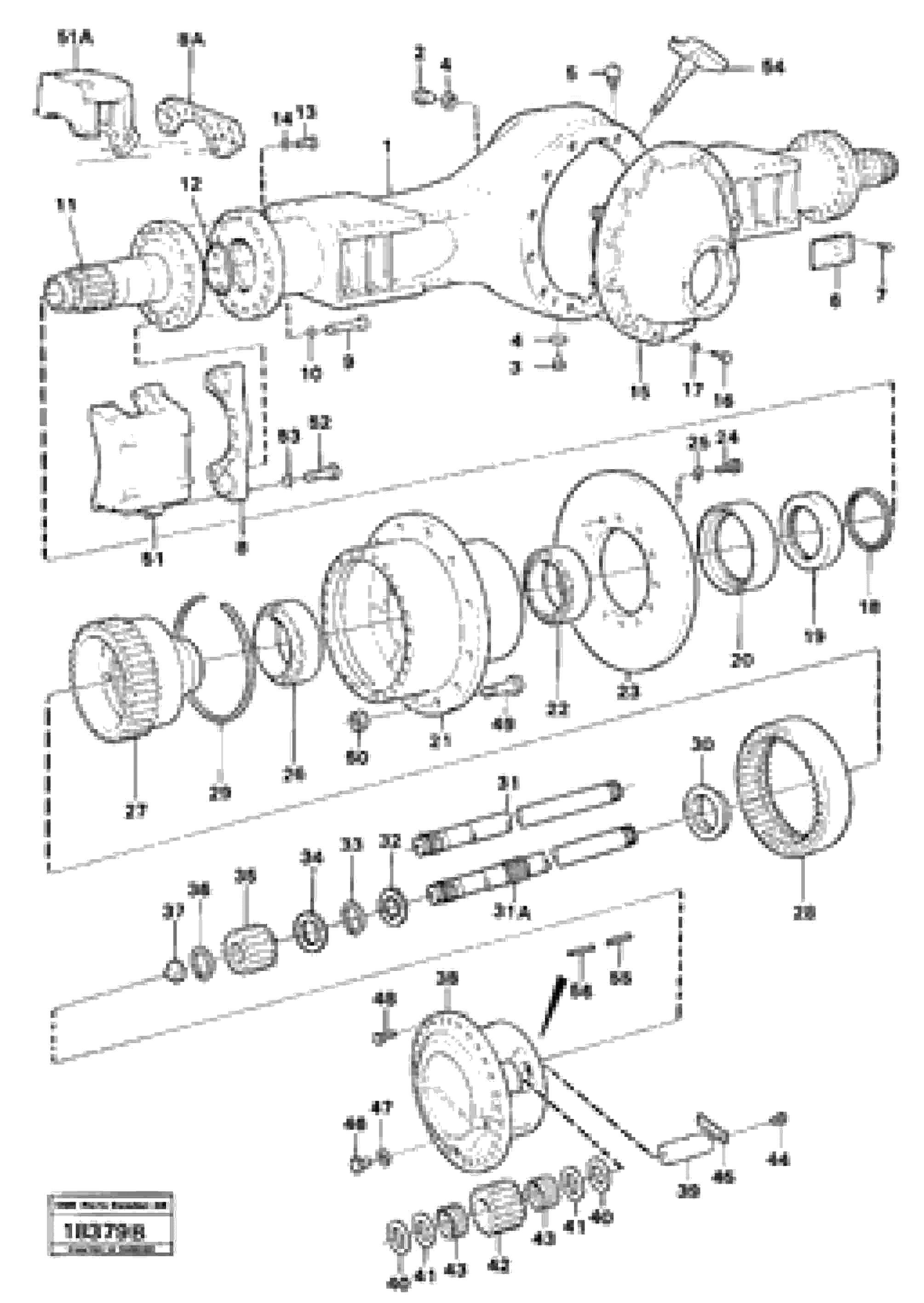 Схема запчастей Volvo L90 - 101917 Planetary axle L90 L90