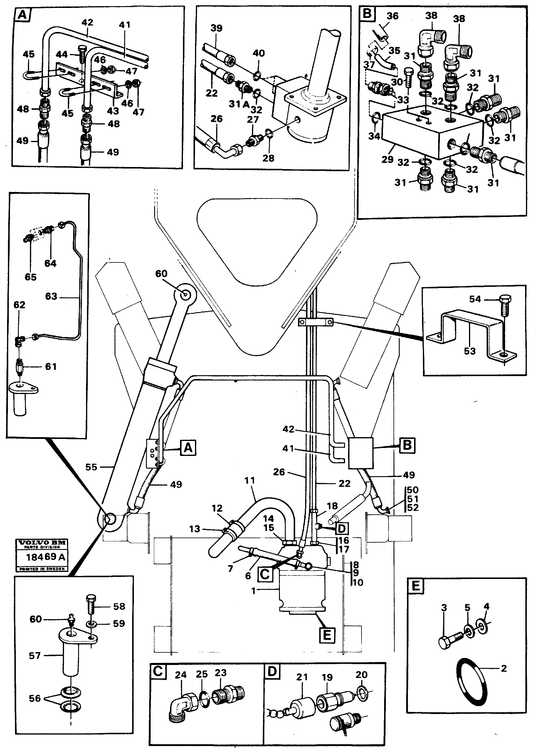 Схема запчастей Volvo L90 - 104372 Steering system L90 L90
