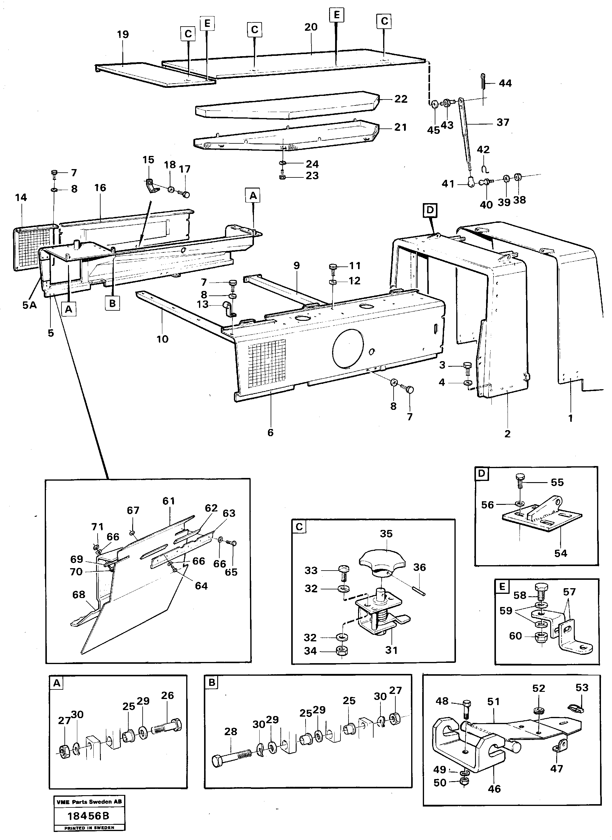 Схема запчастей Volvo L90 - 12638 Engine hood L90 L90