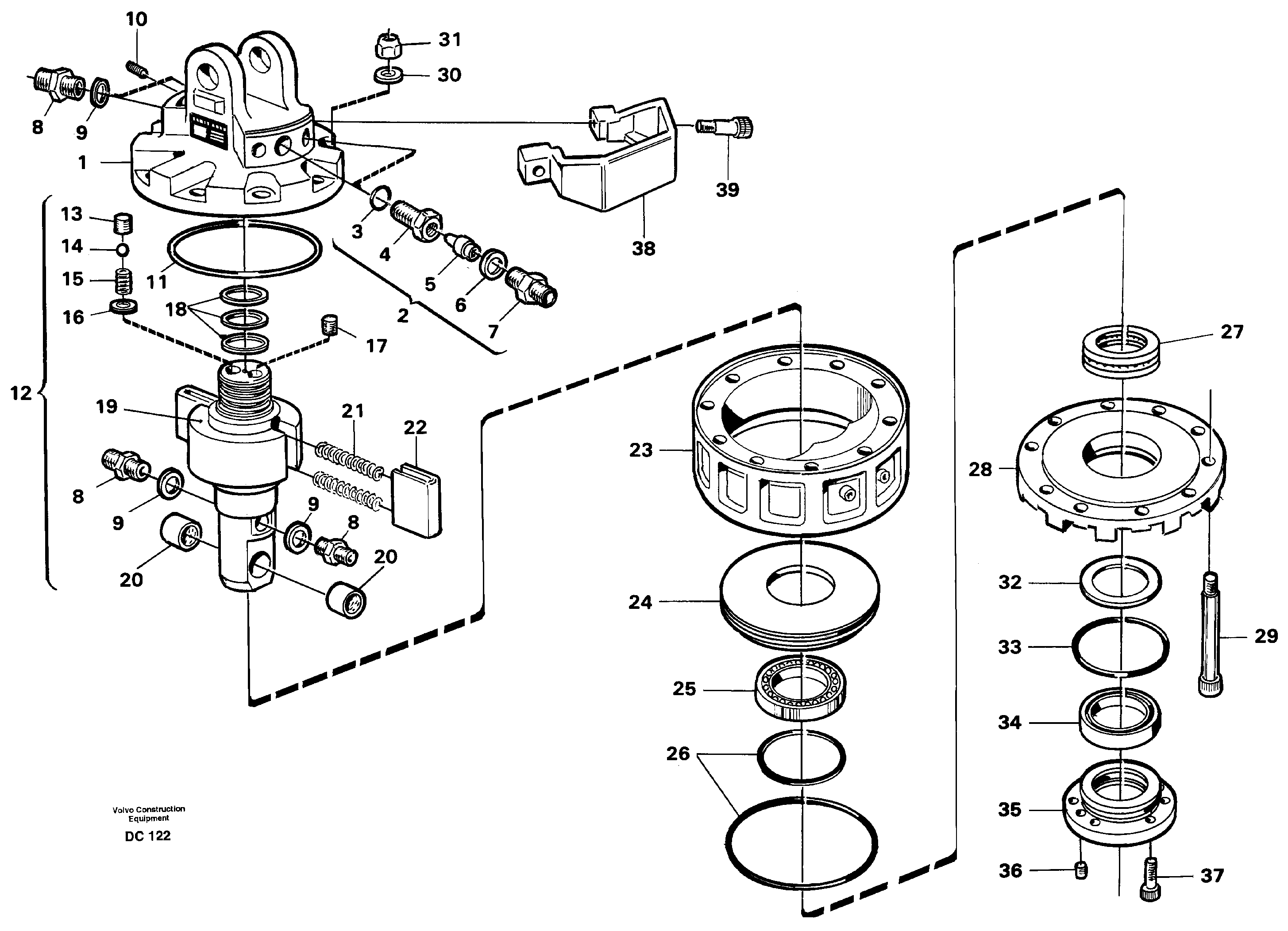 Схема запчастей Volvo L90B - 59561 Rotator ATTACHMENTS ATTACHMENTS WHEEL LOADERS GEN. - C