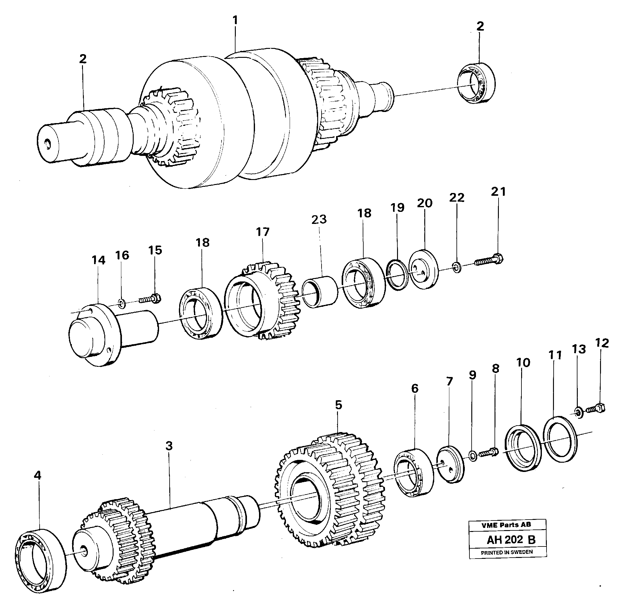 Схема запчастей Volvo L90B - 14678 Clutches,gears and shafts L90B VOLVO BM VOLVO BM L90B